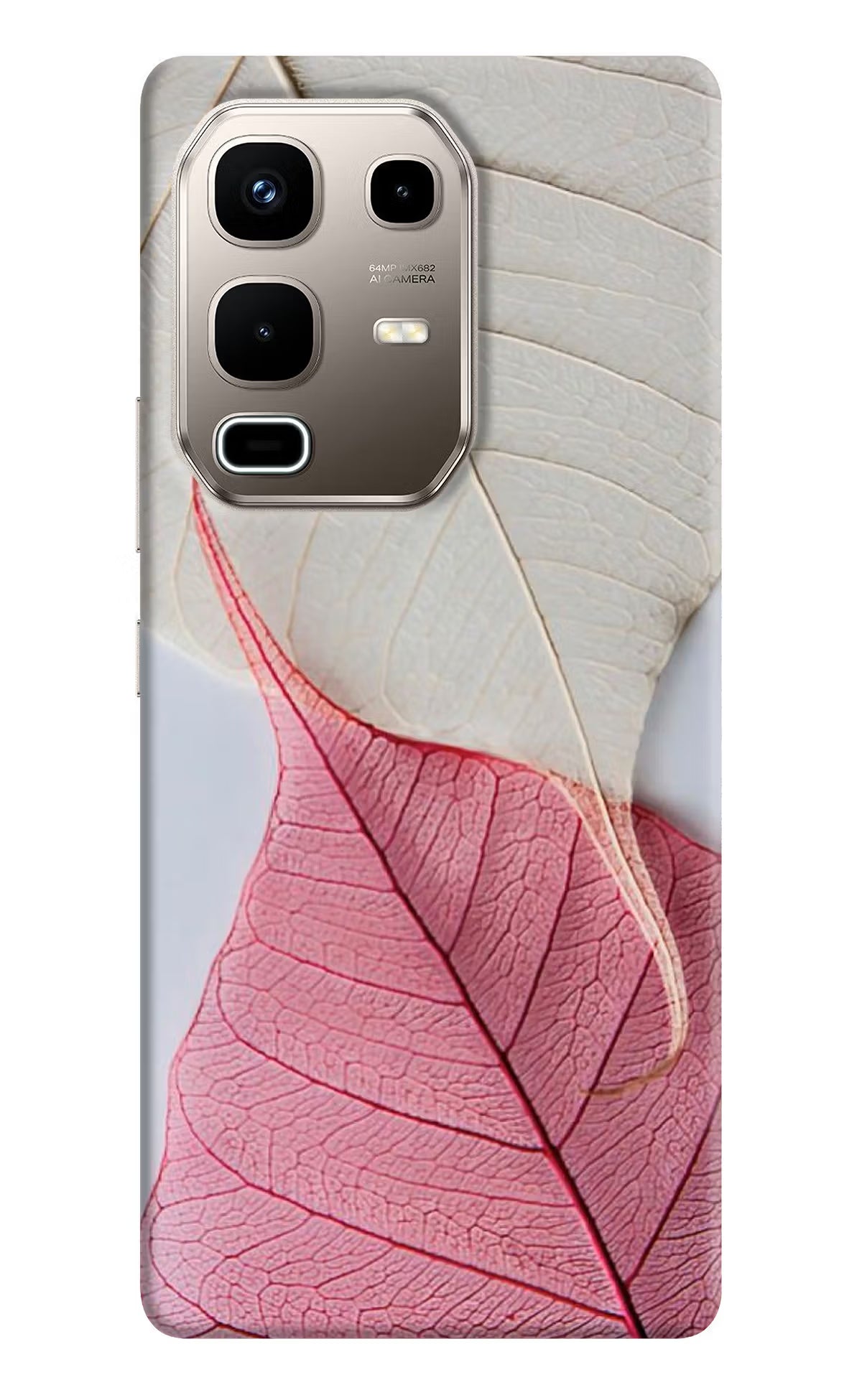 White Pink Leaf Infinix Note 50s 5G Plus Back Cover - White Pink Leaf Infinix Note 50s 5G Plus Back Cover White Pink Leaf Infinix Note 50s 5G Plus Back Cover