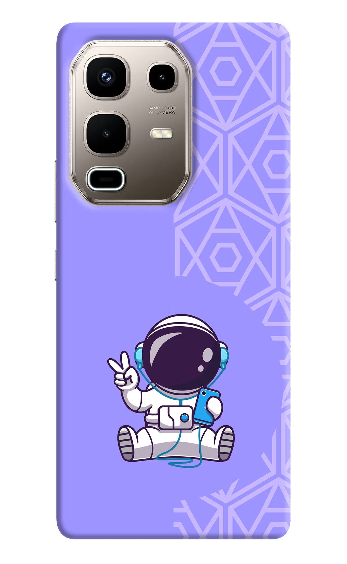 Cute Astronaut Chilling Infinix Note 50s 5G Plus Back Cover - Cute Astronaut Chilling Infinix Note 50s 5G Plus Back Cover Cute Astronaut Chilling Infinix Note 50s 5G Plus Back Cover