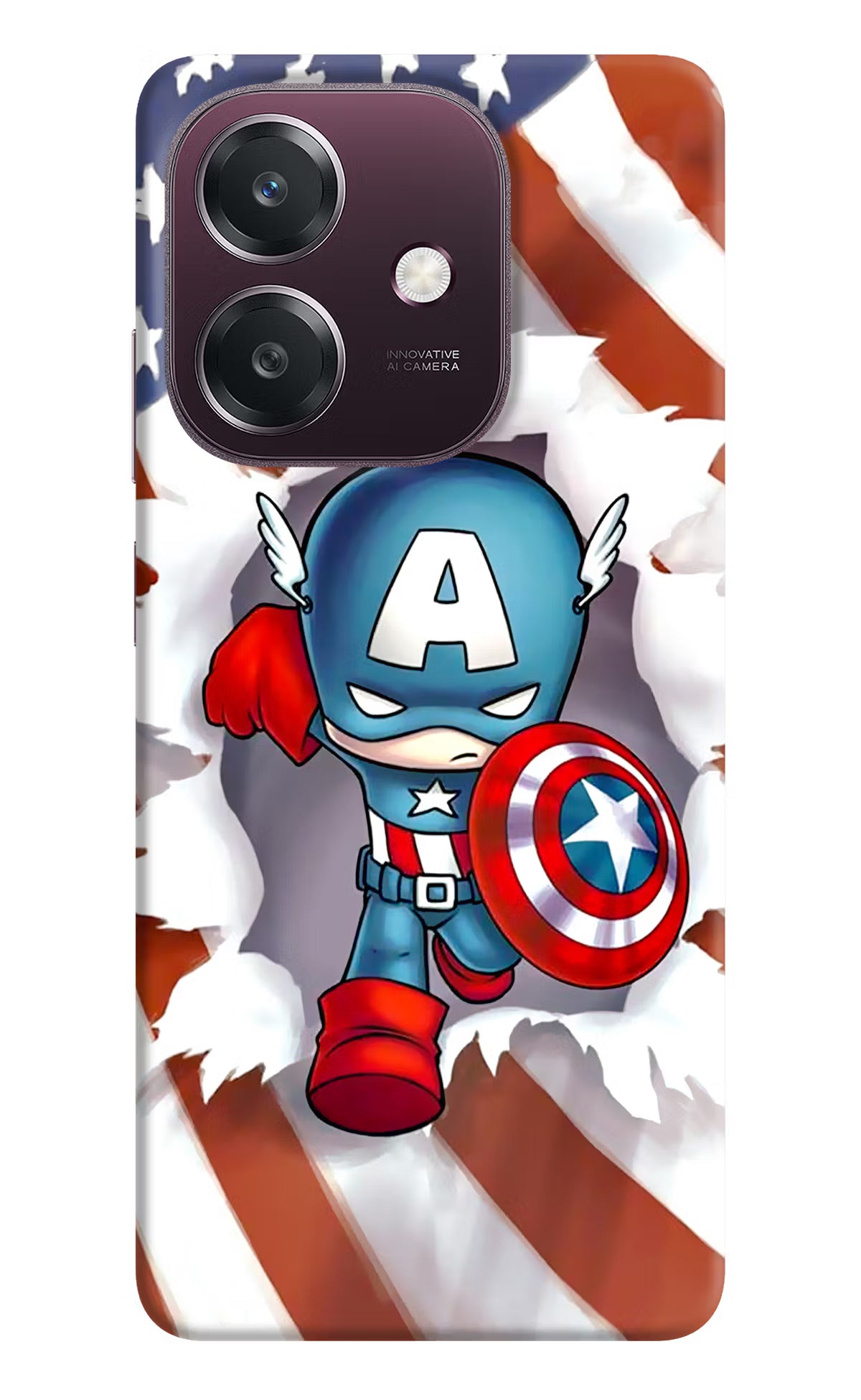 Captain America Oppo A3 5G Back Cover - Captain America Oppo A3 5G Back Cover Captain America Oppo A3 5G Back Cover