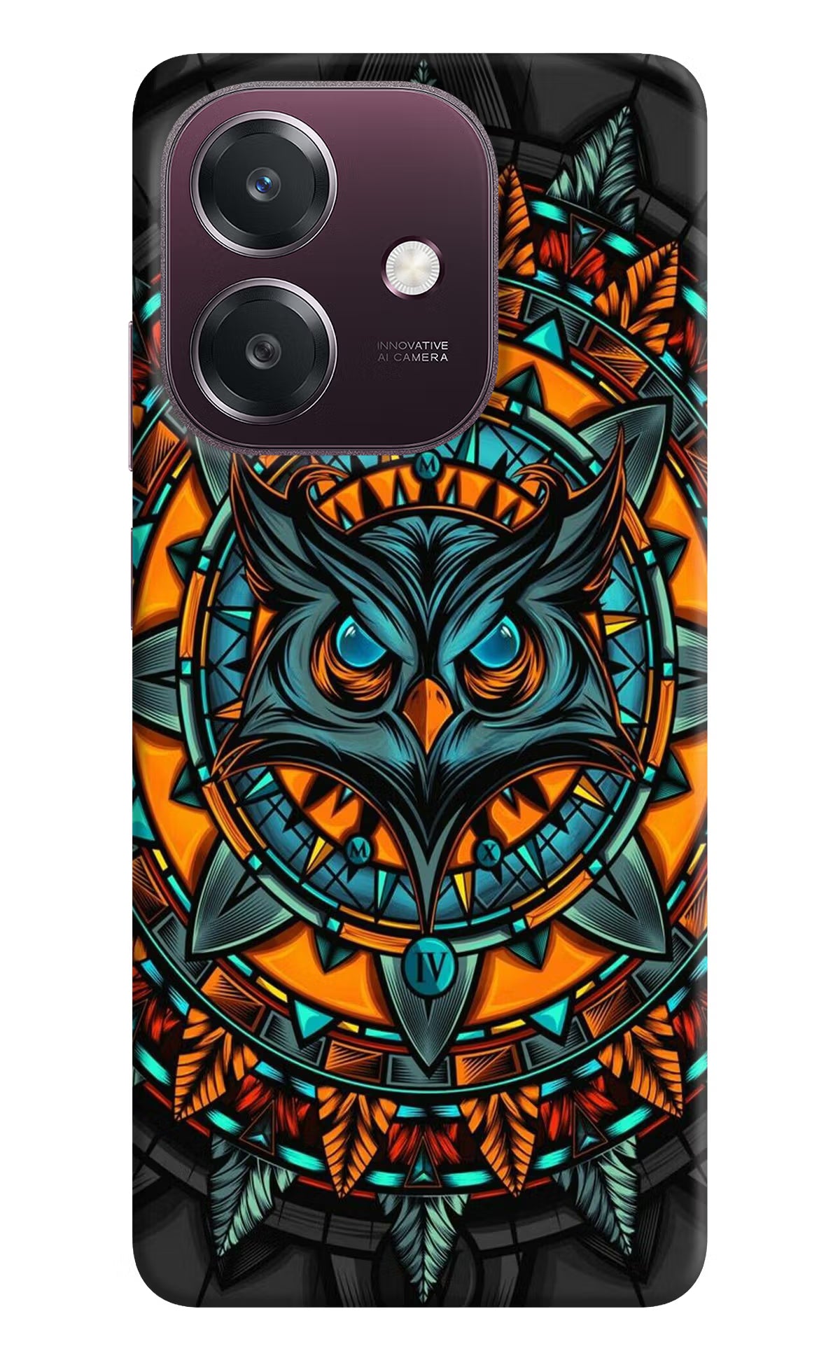 Angry Owl Art Oppo A3 5G Back Cover - Angry Owl Art Oppo A3 5G Back Cover Angry Owl Art Oppo A3 5G Back Cover