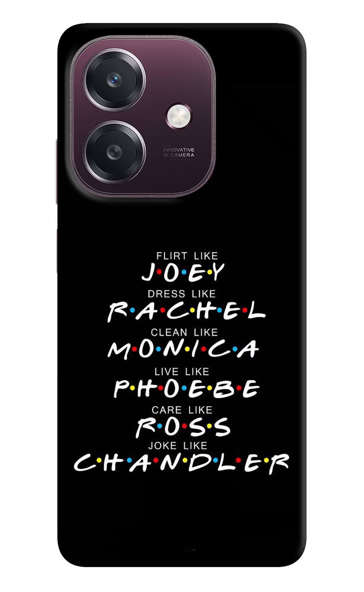 FRIENDS Character Oppo A3 5G Back Cover - FRIENDS Character Oppo A3 5G Back Cover FRIENDS Character Oppo A3 5G Back Cover