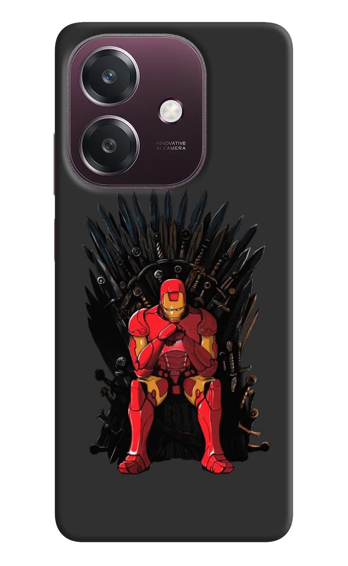 Ironman Throne Oppo A3 5G Back Cover - Ironman Throne Oppo A3 5G Back Cover Ironman Throne Oppo A3 5G Back Cover