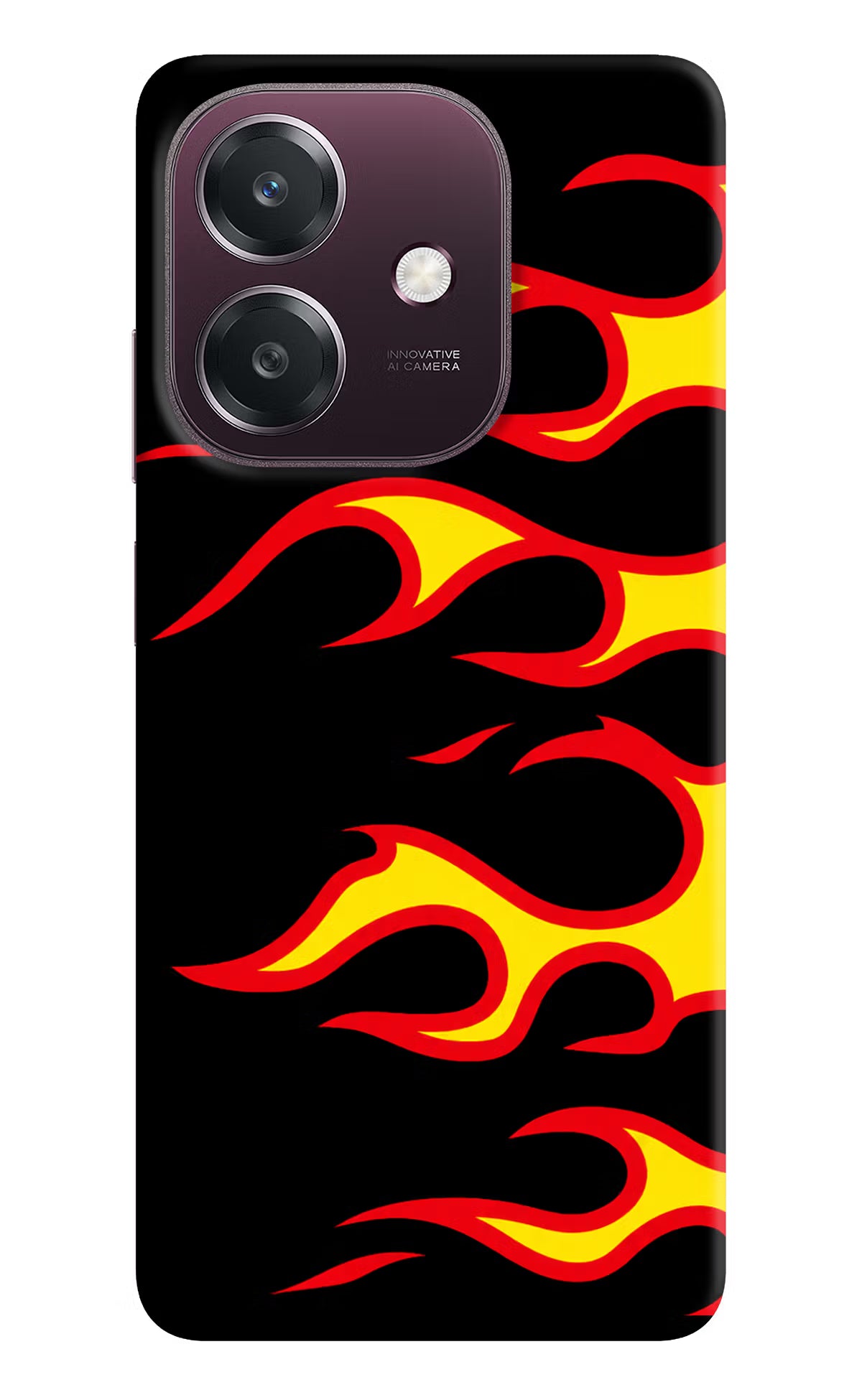 Side Sweep Flames Oppo A3 5G Back Cover - Side Sweep Flames Oppo A3 5G Back Cover Side Sweep Flames Oppo A3 5G Back Cover