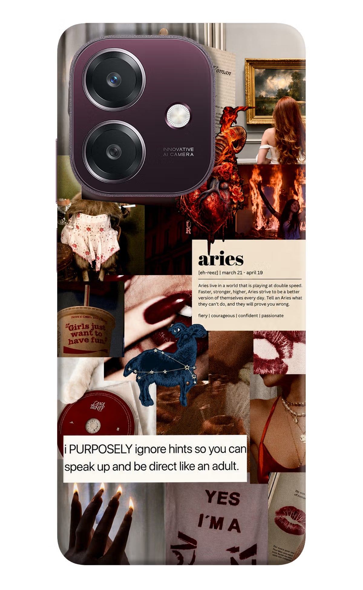 Zodiac Aries Oppo A3 5G Back Cover - Zodiac Aries Oppo A3 5G Back Cover Zodiac Aries Oppo A3 5G Back Cover
