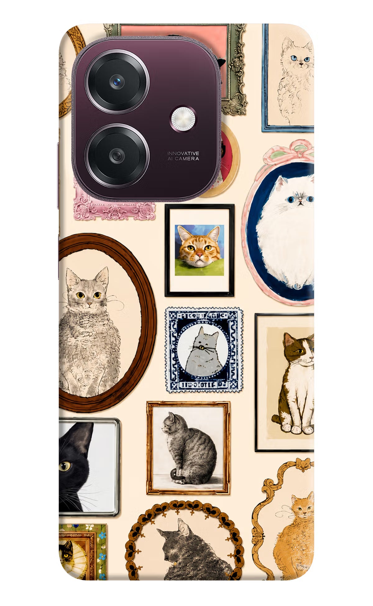 Mirror Cats Oppo A3 5G Back Cover - Mirror Cats Oppo A3 5G Back Cover Mirror Cats Oppo A3 5G Back Cover