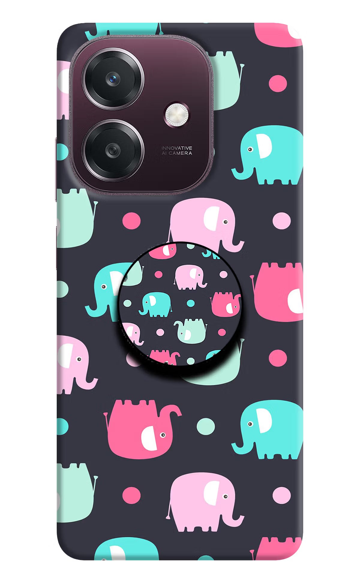 Baby Elephants Oppo A3 5G Pop Case - Baby Elephants Oppo A3 5G Pop Case Baby Elephants Oppo A3 5G Pop Case