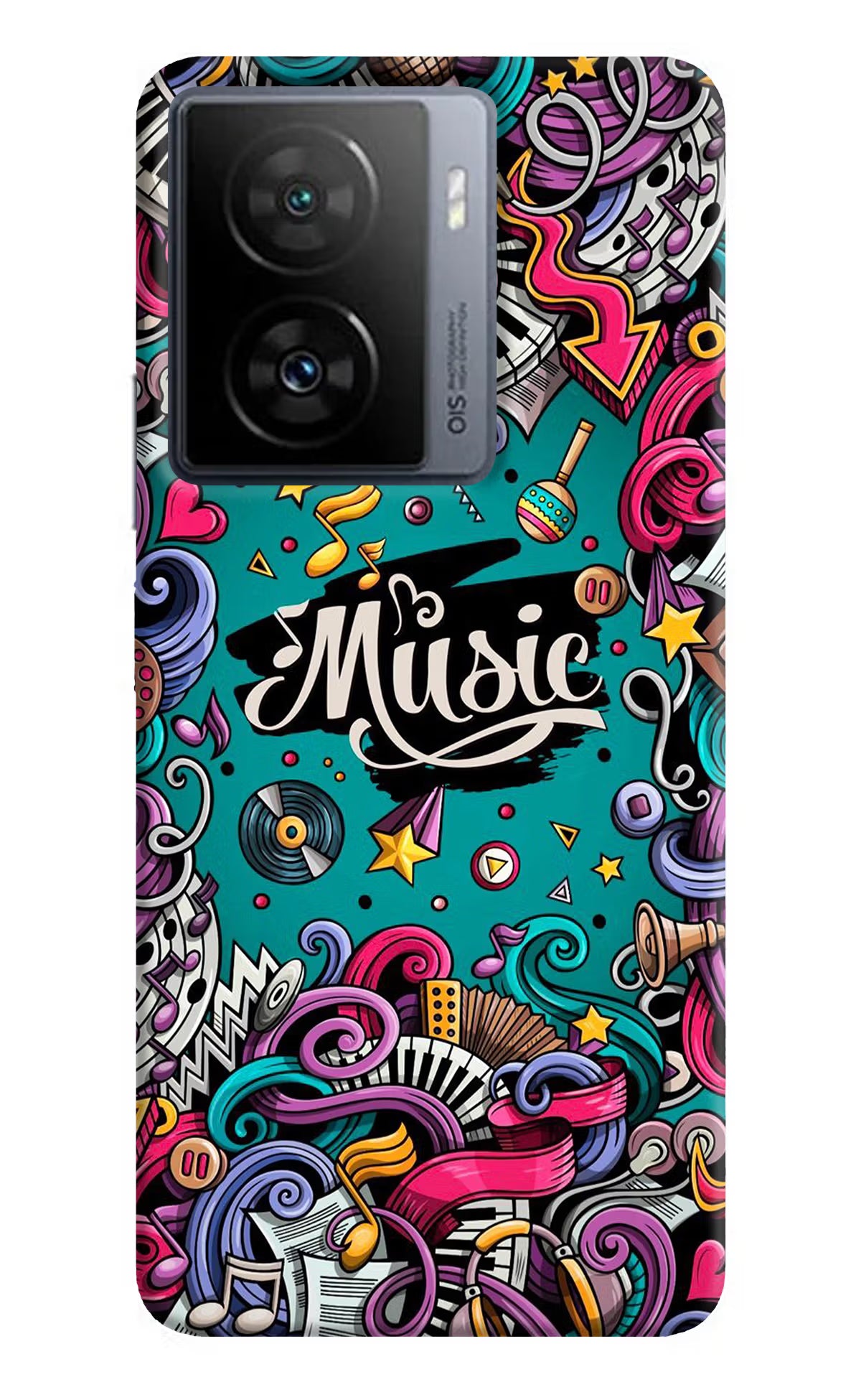 Music Graffiti iQOO Z7 5G Back Cover - Music Graffiti iQOO Z7 5G Back Cover Music Graffiti iQOO Z7 5G Back Cover