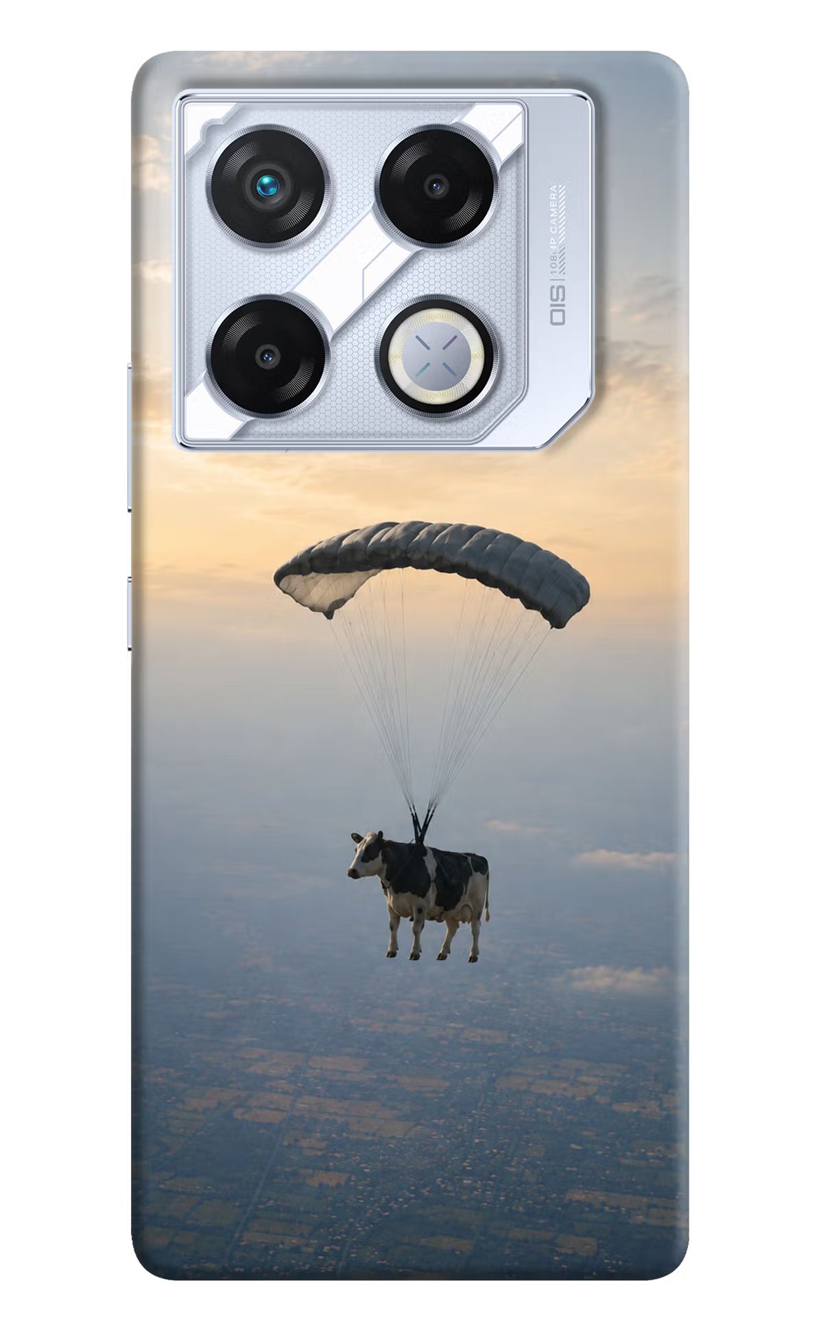 Skydiving Cow Infinix GT 20 Pro Back Cover - Skydiving Cow Infinix GT 20 Pro Back Cover Skydiving Cow Infinix GT 20 Pro Back Cover