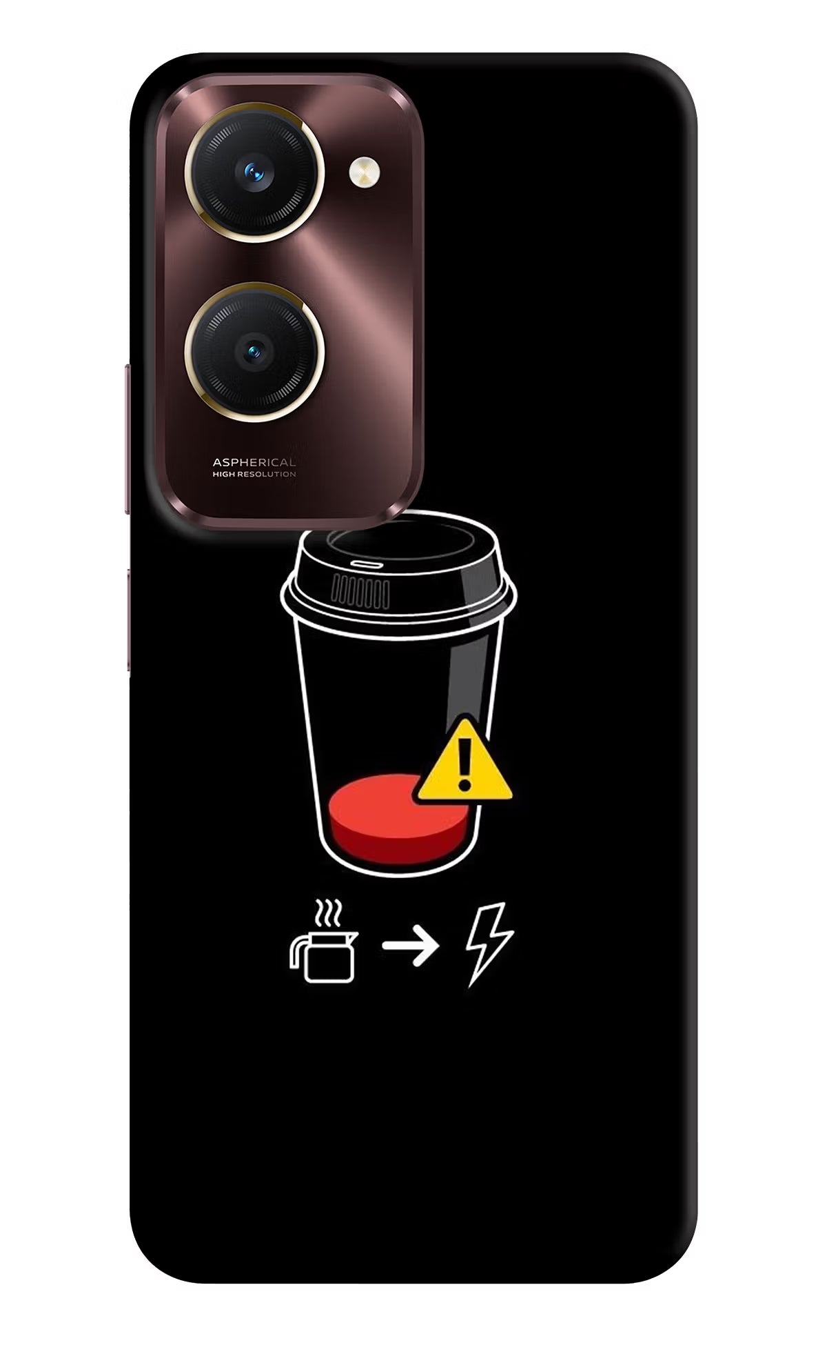 Coffee Vivo Y28e 5G Back Cover - Coffee Vivo Y28e 5G Back Cover Coffee Vivo Y28e 5G Back Cover