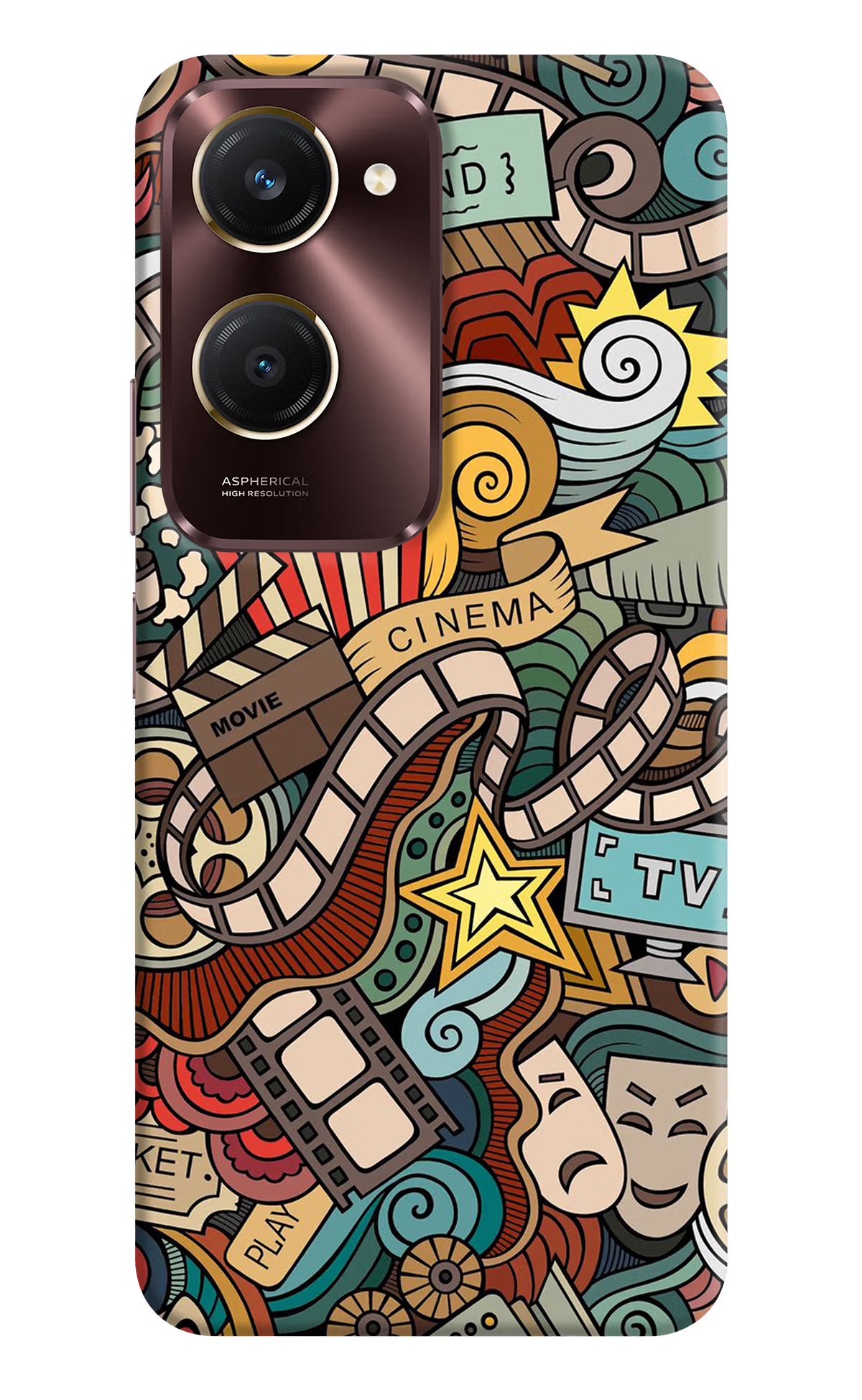 Cinema Abstract Vivo Y28e 5G Back Cover - Cinema Abstract Vivo Y28e 5G Back Cover Cinema Abstract Vivo Y28e 5G Back Cover