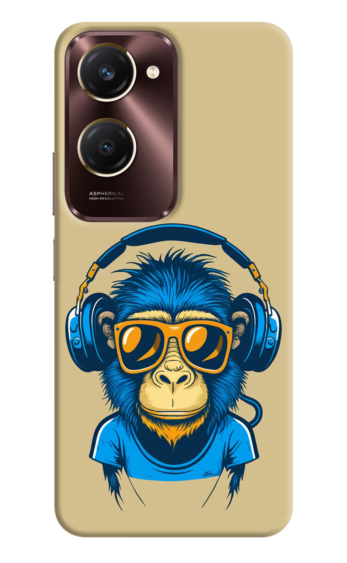 Monkey Headphone Vivo Y28e 5G Back Cover - Monkey Headphone Vivo Y28e 5G Back Cover Monkey Headphone Vivo Y28e 5G Back Cover