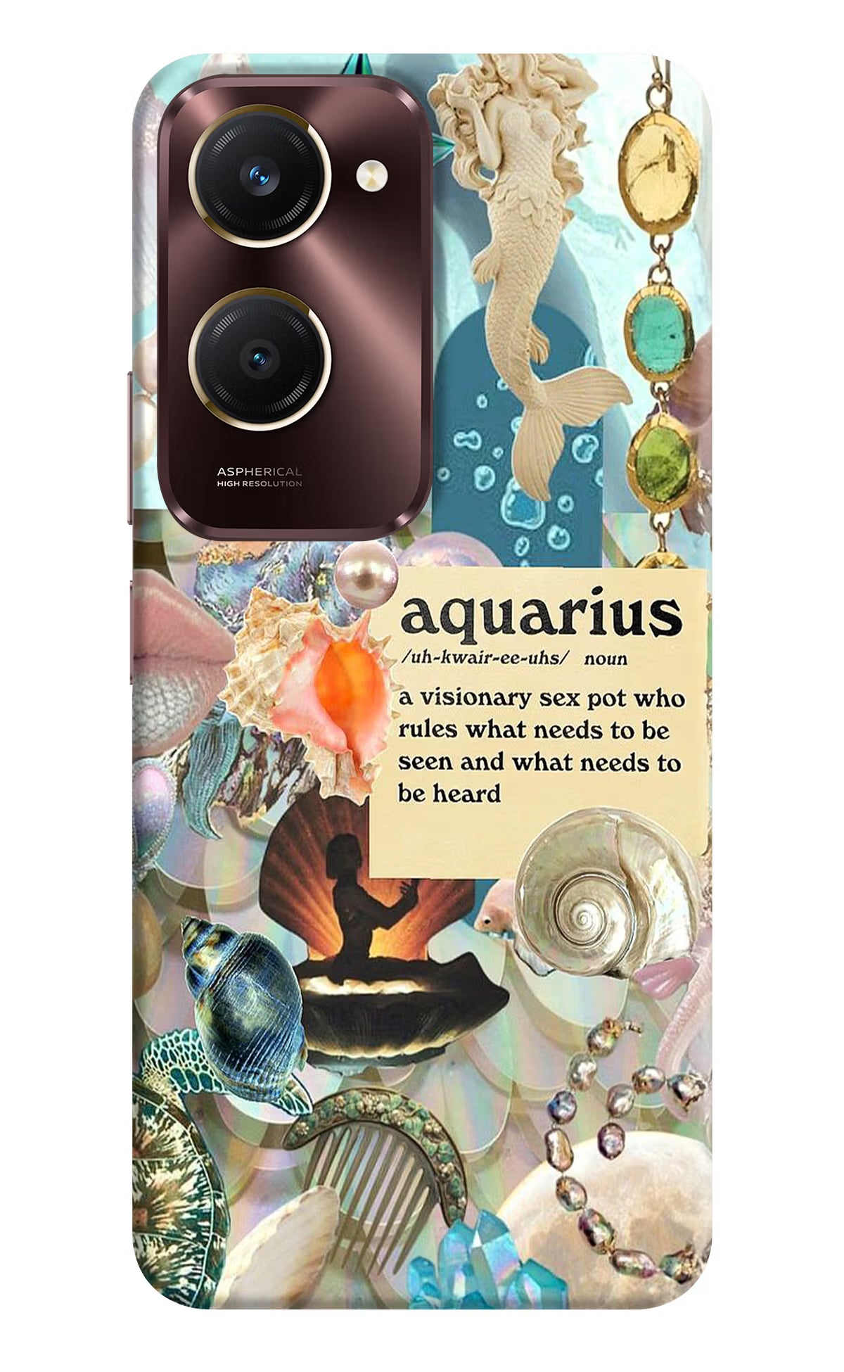 Aquarius Zodiac Vivo Y28e 5G Back Cover - Aquarius Zodiac Vivo Y28e 5G Back Cover Aquarius Zodiac Vivo Y28e 5G Back Cover