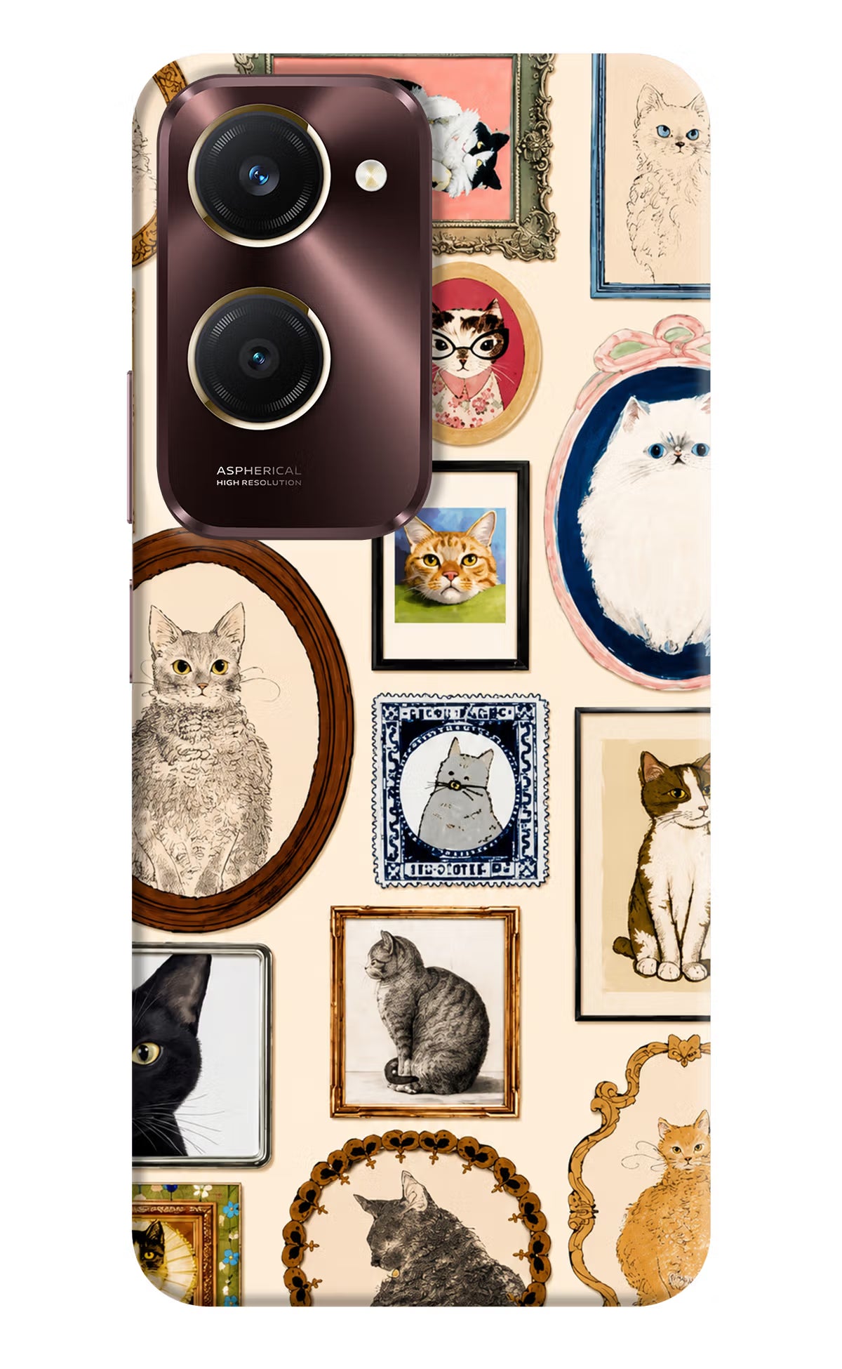 Mirror Cats Vivo Y28e 5G Back Cover - Mirror Cats Vivo Y28e 5G Back Cover Mirror Cats Vivo Y28e 5G Back Cover