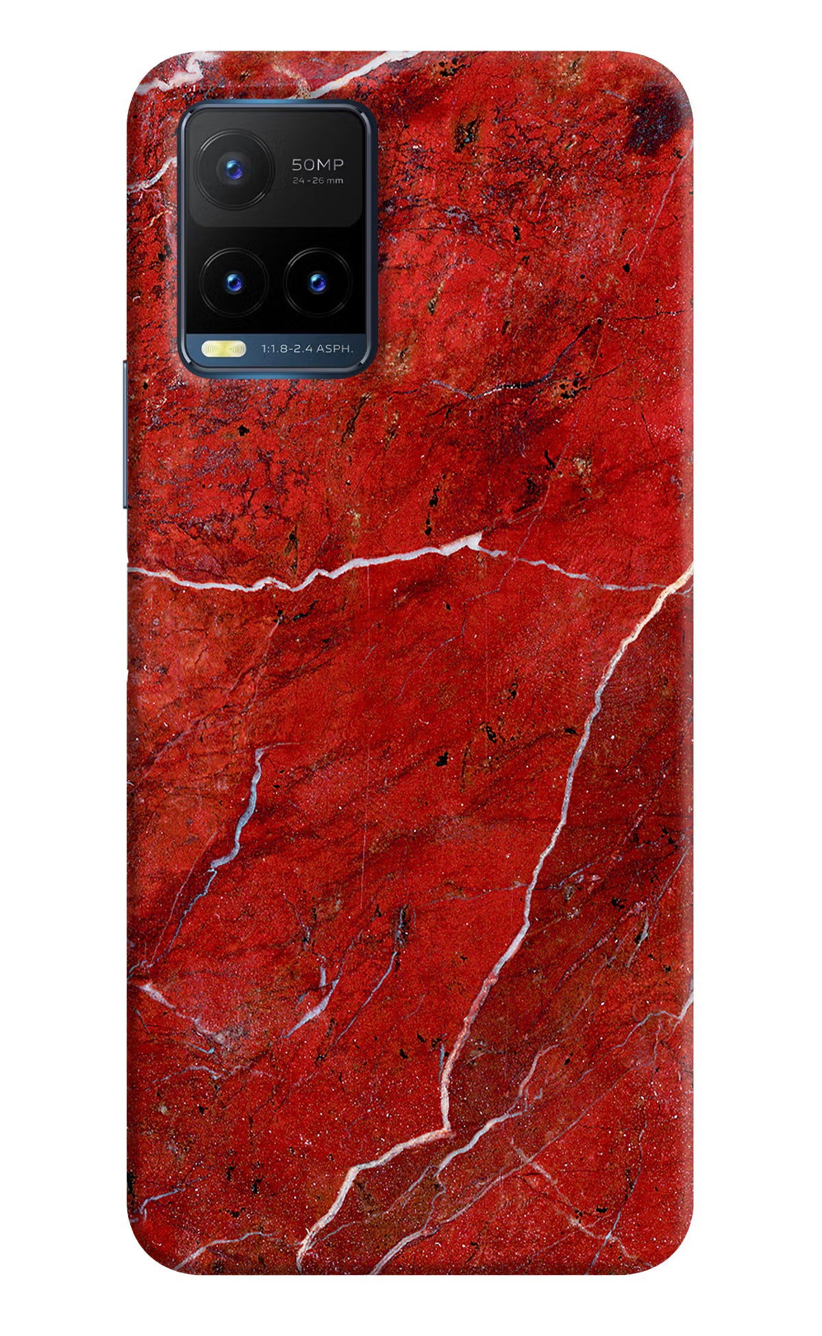 Red Marble Design Vivo Y21T Back Cover - Red Marble Design Vivo Y21T Back Cover Red Marble Design Vivo Y21T Back Cover