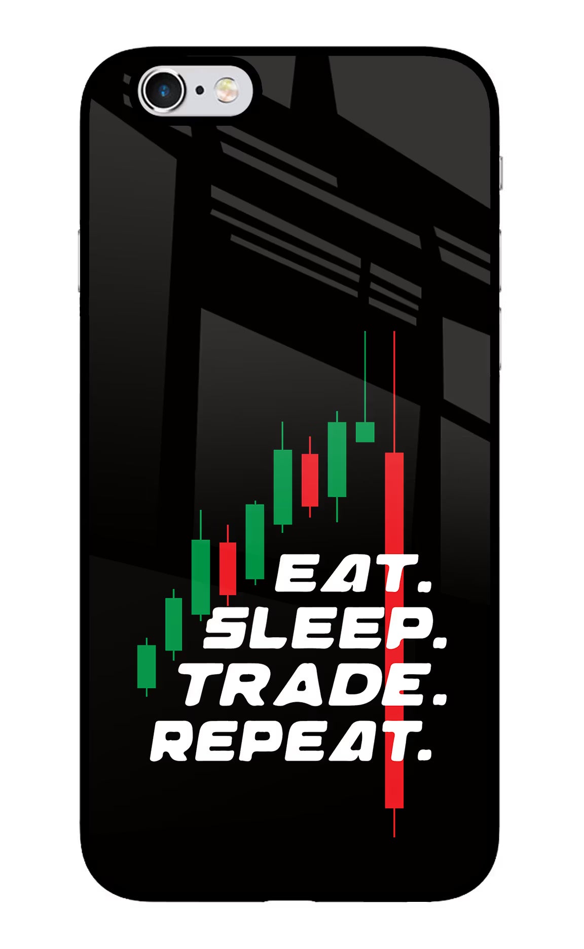 Eat Sleep Trade Repeat iPhone 6/6s Glass Case - Eat Sleep Trade Repeat iPhone 6/6s Glass Case Eat Sleep Trade Repeat iPhone 6/6s Glass Case