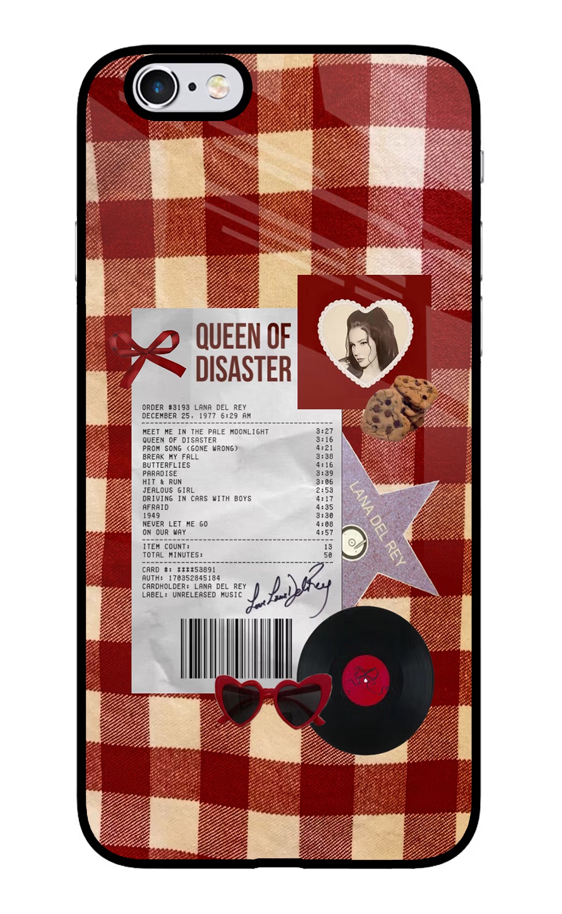 Queen of Disaster iPhone 6/6s Glass Case - Queen of Disaster iPhone 6/6s Glass Case Queen of Disaster iPhone 6/6s Glass Case