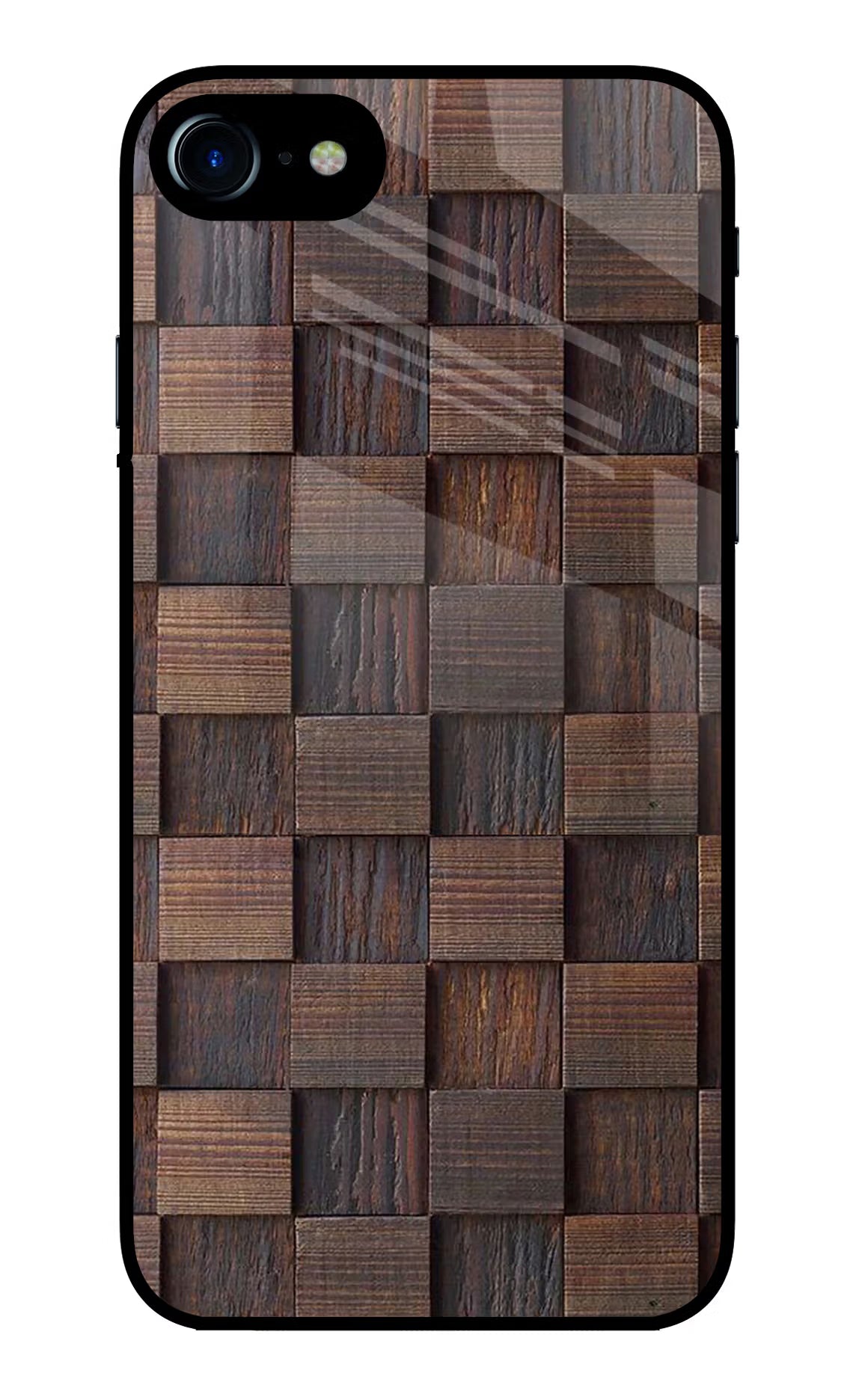 Wooden Cube Design iPhone 7/7s Glass Case - Wooden Cube Design iPhone 7/7s Glass Case Wooden Cube Design iPhone 7/7s Glass Case