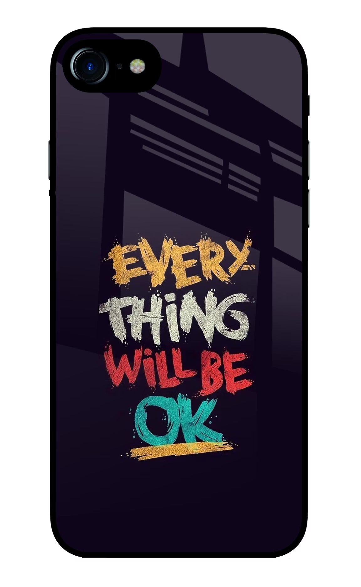 Everything Will Be Ok iPhone 7/7s Glass Case - Everything Will Be Ok iPhone 7/7s Glass Case Everything Will Be Ok iPhone 7/7s Glass Case