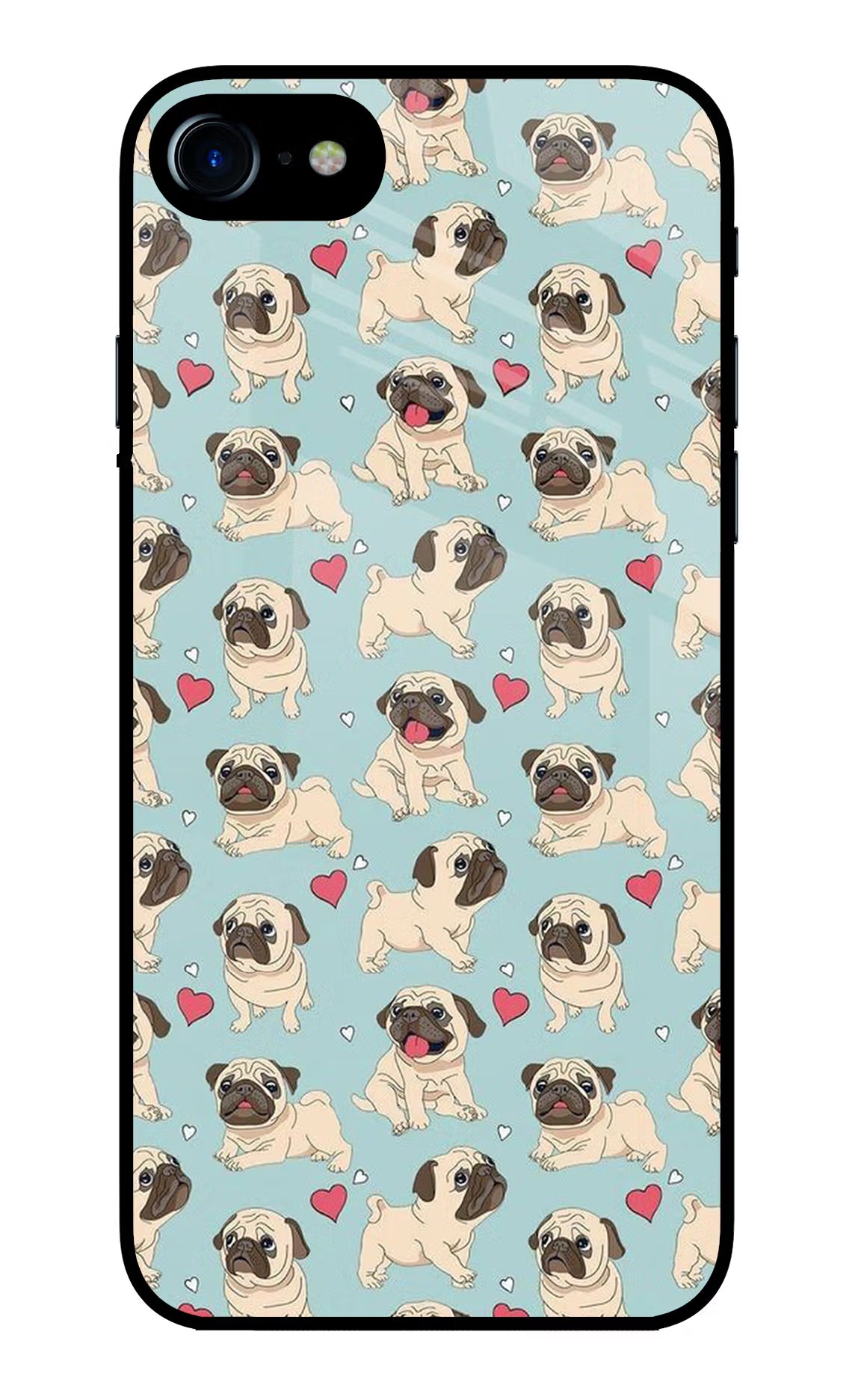 Pug Dog iPhone 7/7s Glass Case - Pug Dog iPhone 7/7s Glass Case Pug Dog iPhone 7/7s Glass Case