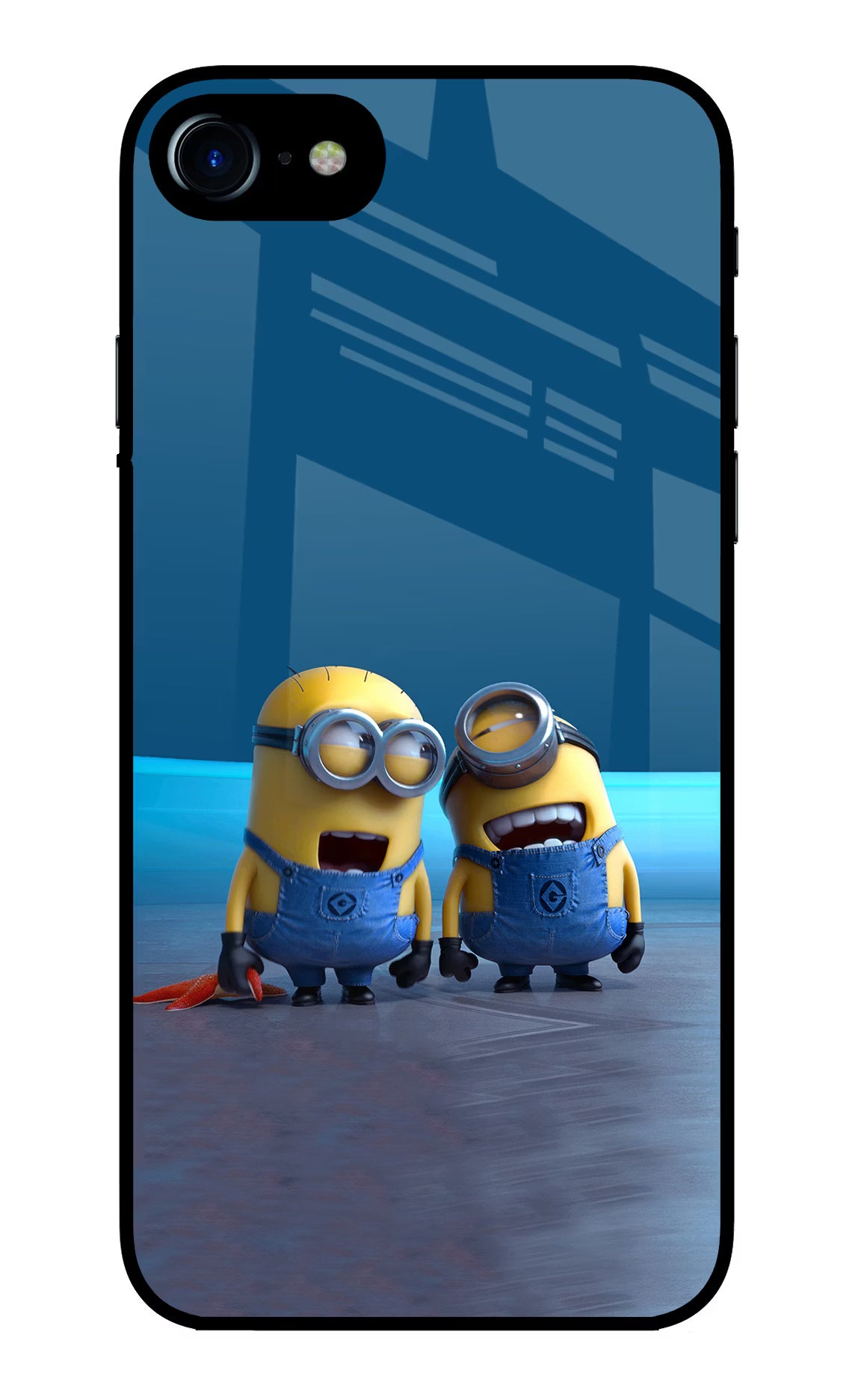 Minion Laughing iPhone 7/7s Glass Case - Minion Laughing iPhone 7/7s Glass Case Minion Laughing iPhone 7/7s Glass Case