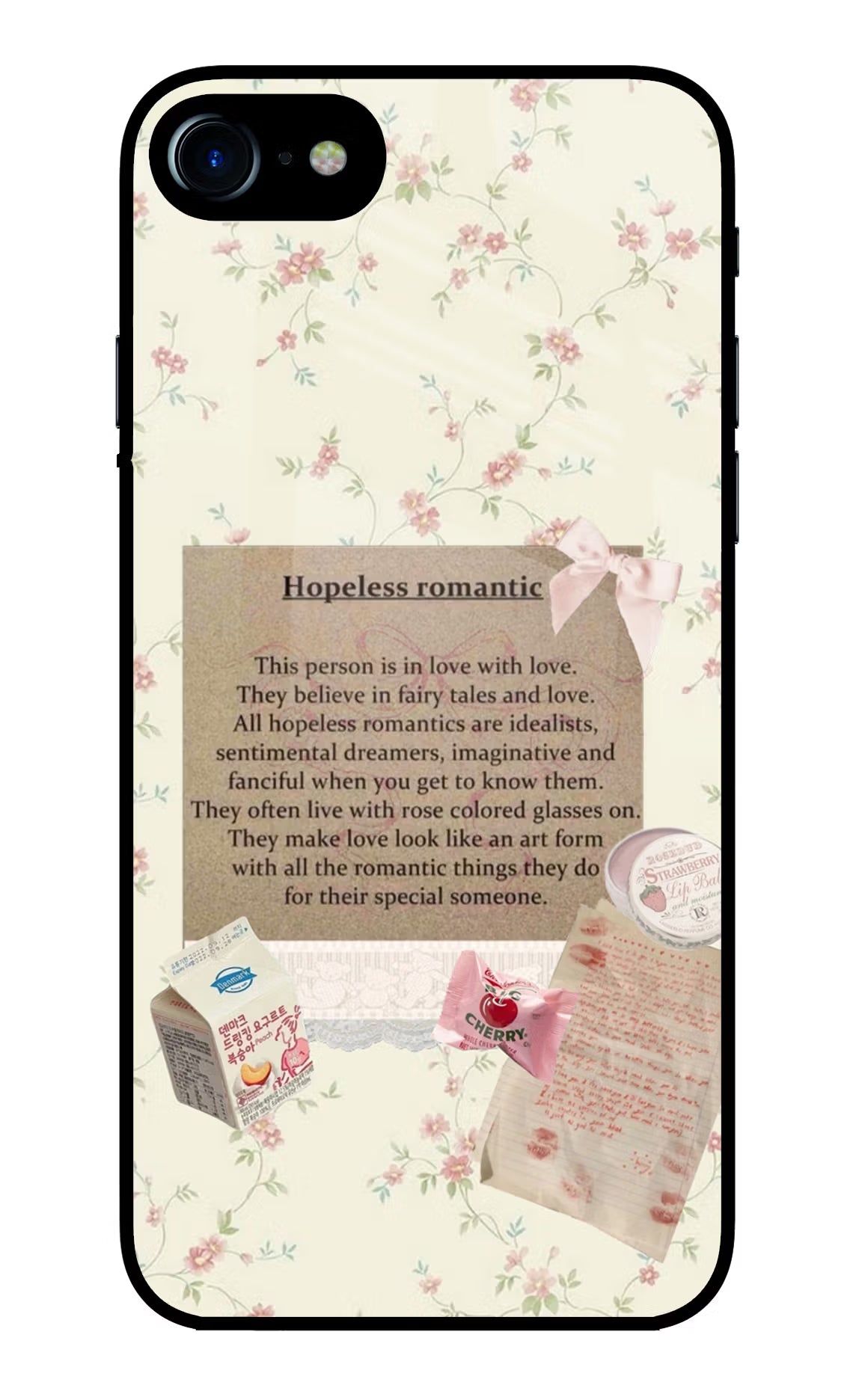 Hopeless Romantic iPhone 7/7s Glass Case - Hopeless Romantic iPhone 7/7s Glass Case Hopeless Romantic iPhone 7/7s Glass Case