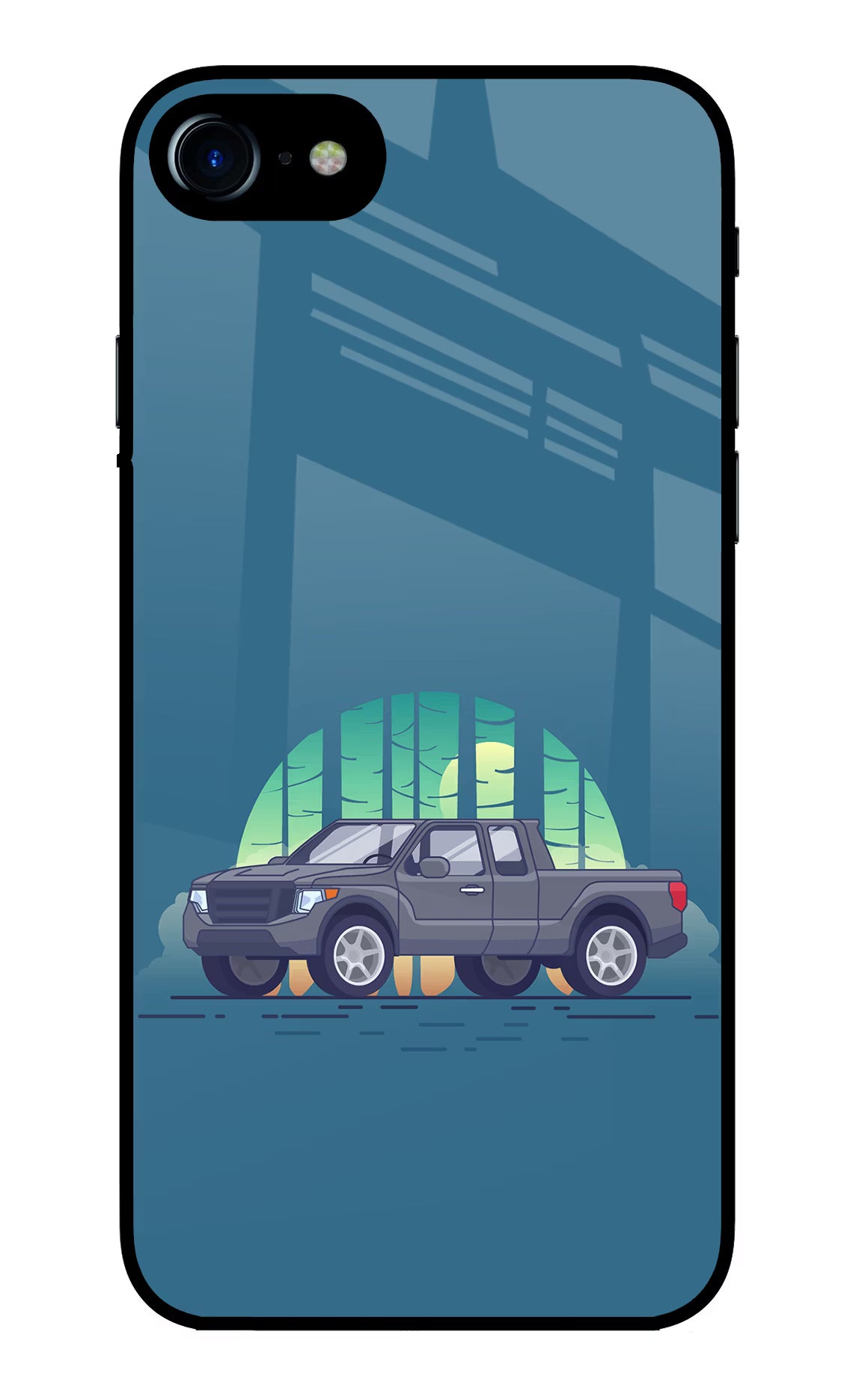 Retro Garage Vibe iPhone 7/7s Glass Case - Retro Garage Vibe iPhone 7/7s Glass Case Retro Garage Vibe iPhone 7/7s Glass Case