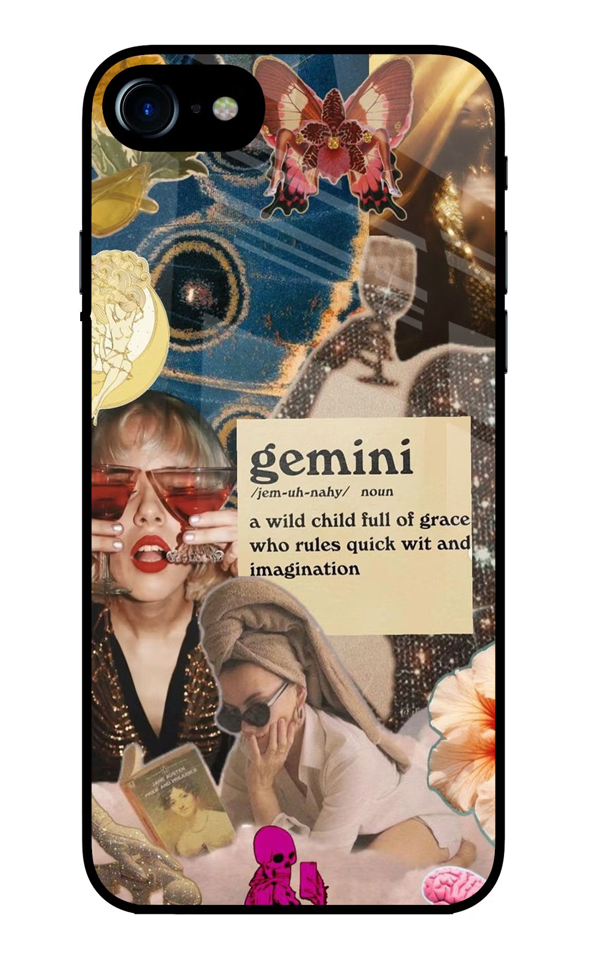 Gemini Zodiac iPhone 7/7s Glass Case - Gemini Zodiac iPhone 7/7s Glass Case Gemini Zodiac iPhone 7/7s Glass Case