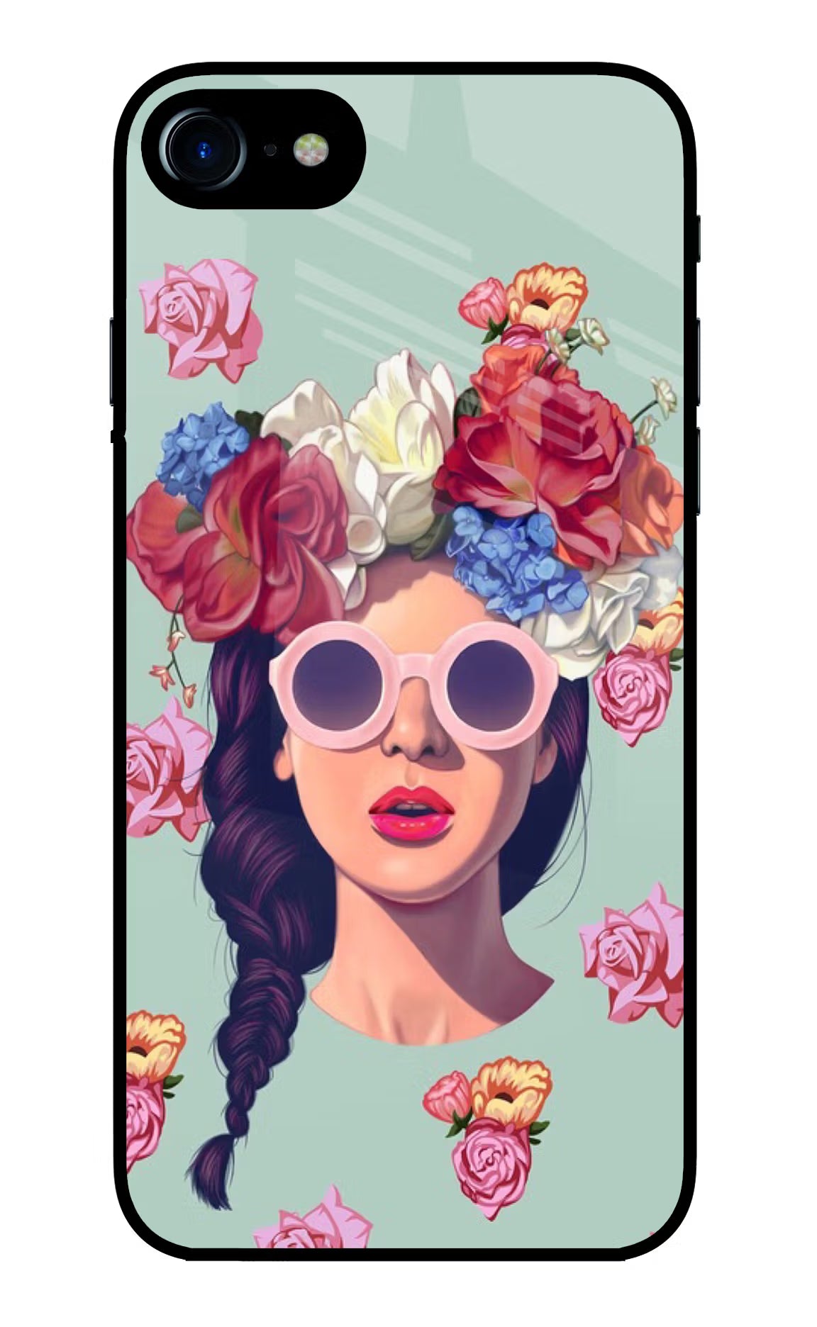 Pretty Girl iPhone 8 Glass Case - Pretty Girl iPhone 8 Glass Case Pretty Girl iPhone 8 Glass Case