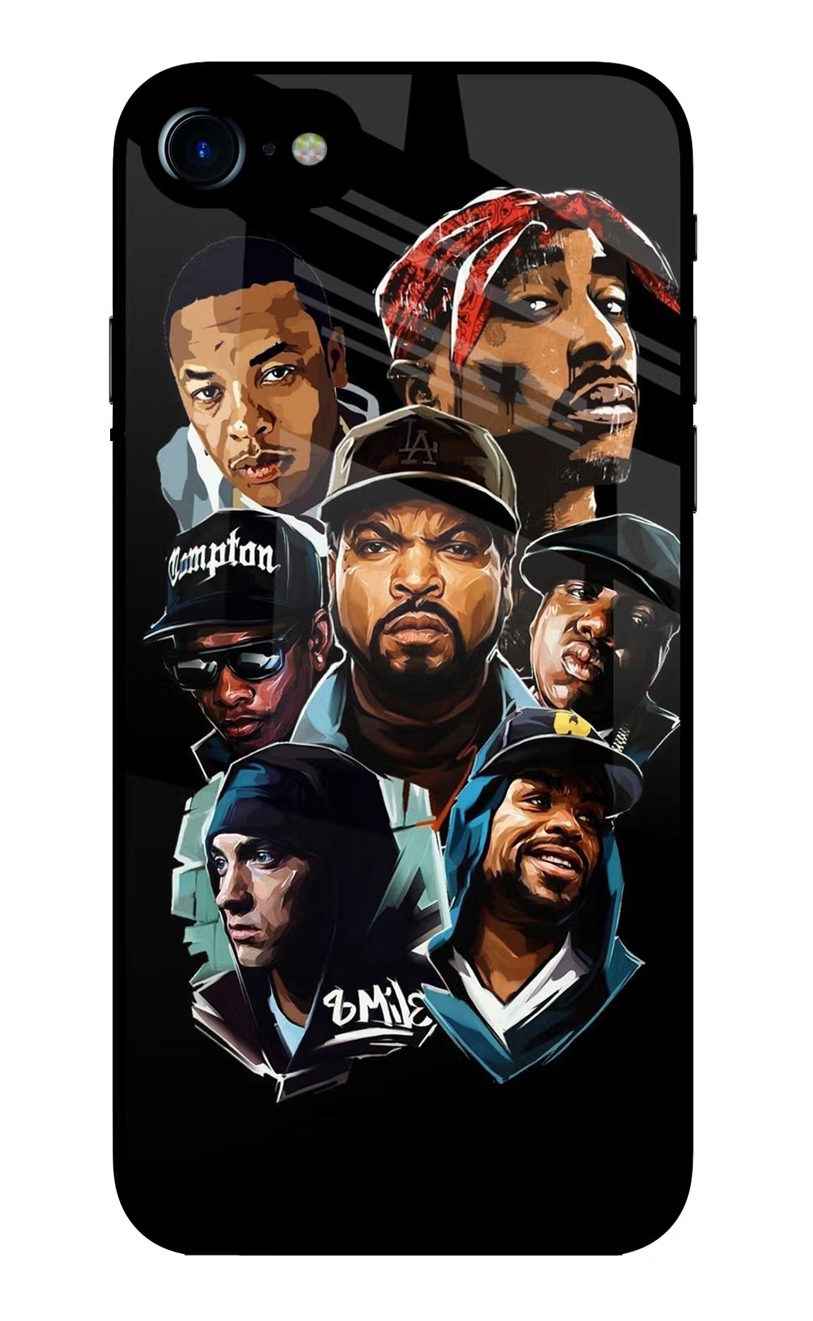 Rappers iPhone 8 Glass Case - Rappers iPhone 8 Glass Case Rappers iPhone 8 Glass Case