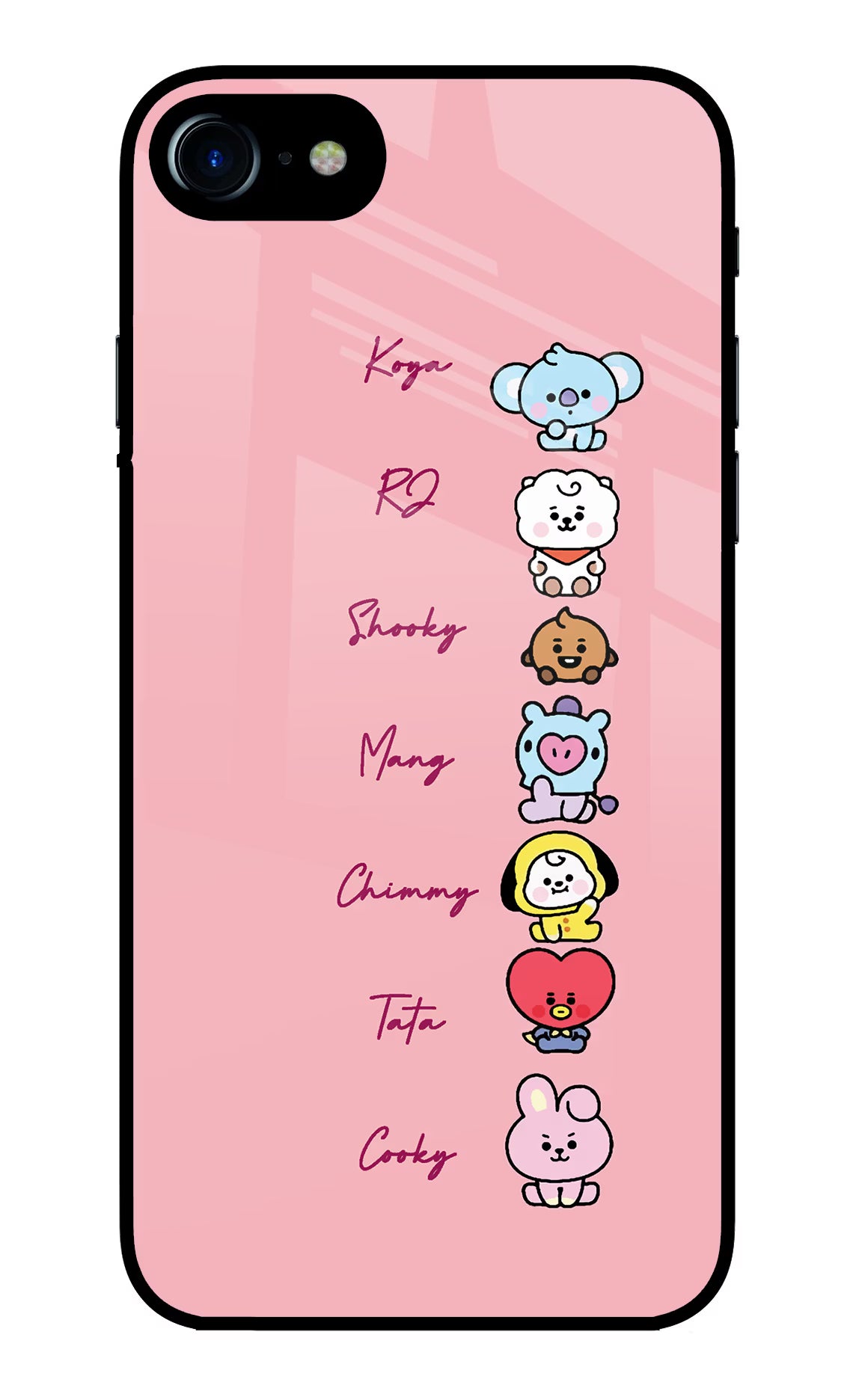 BTS names iPhone 8 Glass Case - BTS names iPhone 8 Glass Case BTS names iPhone 8 Glass Case