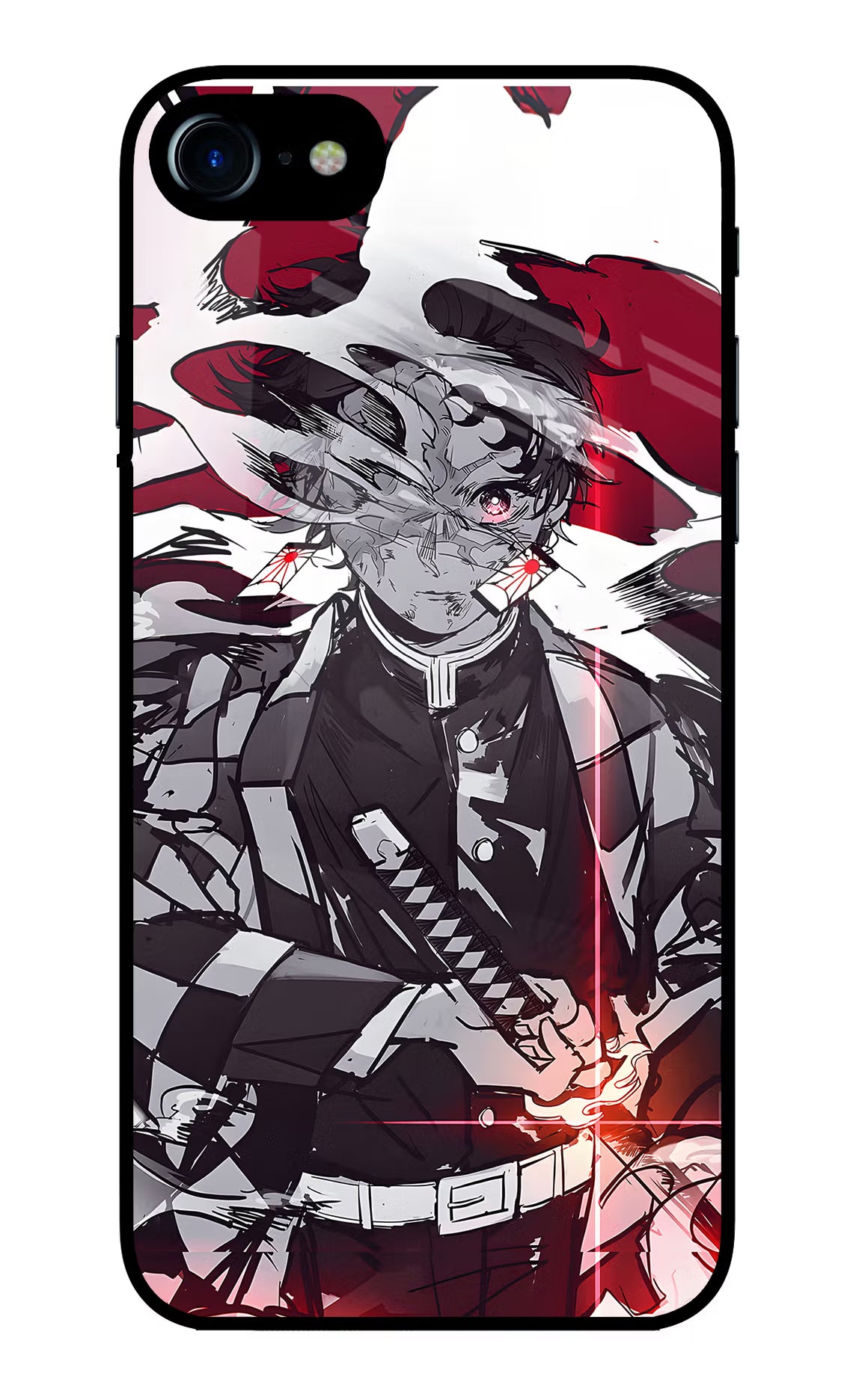Demon Slayer iPhone 8 Glass Case - Demon Slayer iPhone 8 Glass Case Demon Slayer iPhone 8 Glass Case