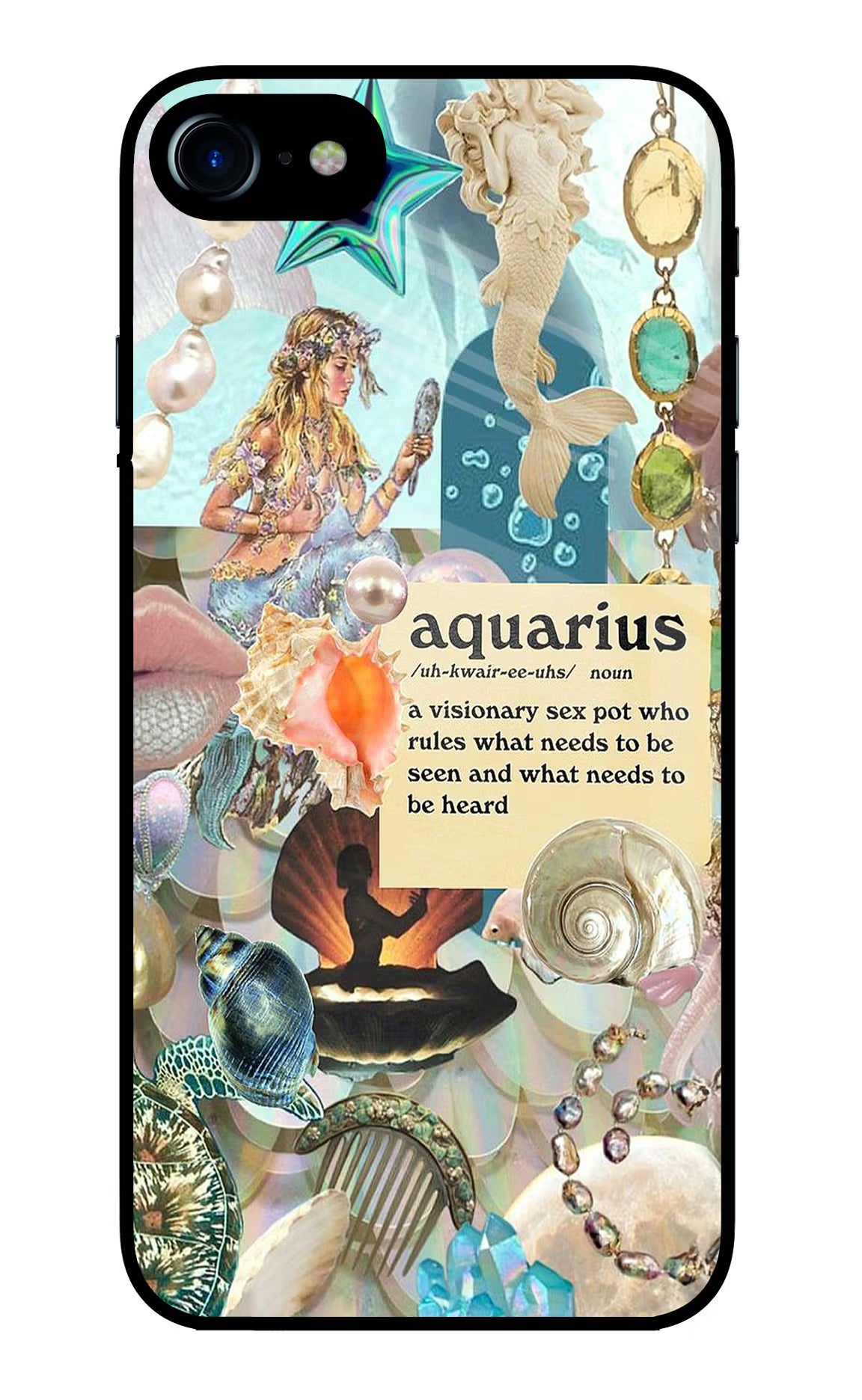 Aquarius Zodiac iPhone 8/SE 2020 Glass Case - Aquarius Zodiac iPhone 8/SE 2020 Glass Case Aquarius Zodiac iPhone 8/SE 2020 Glass Case