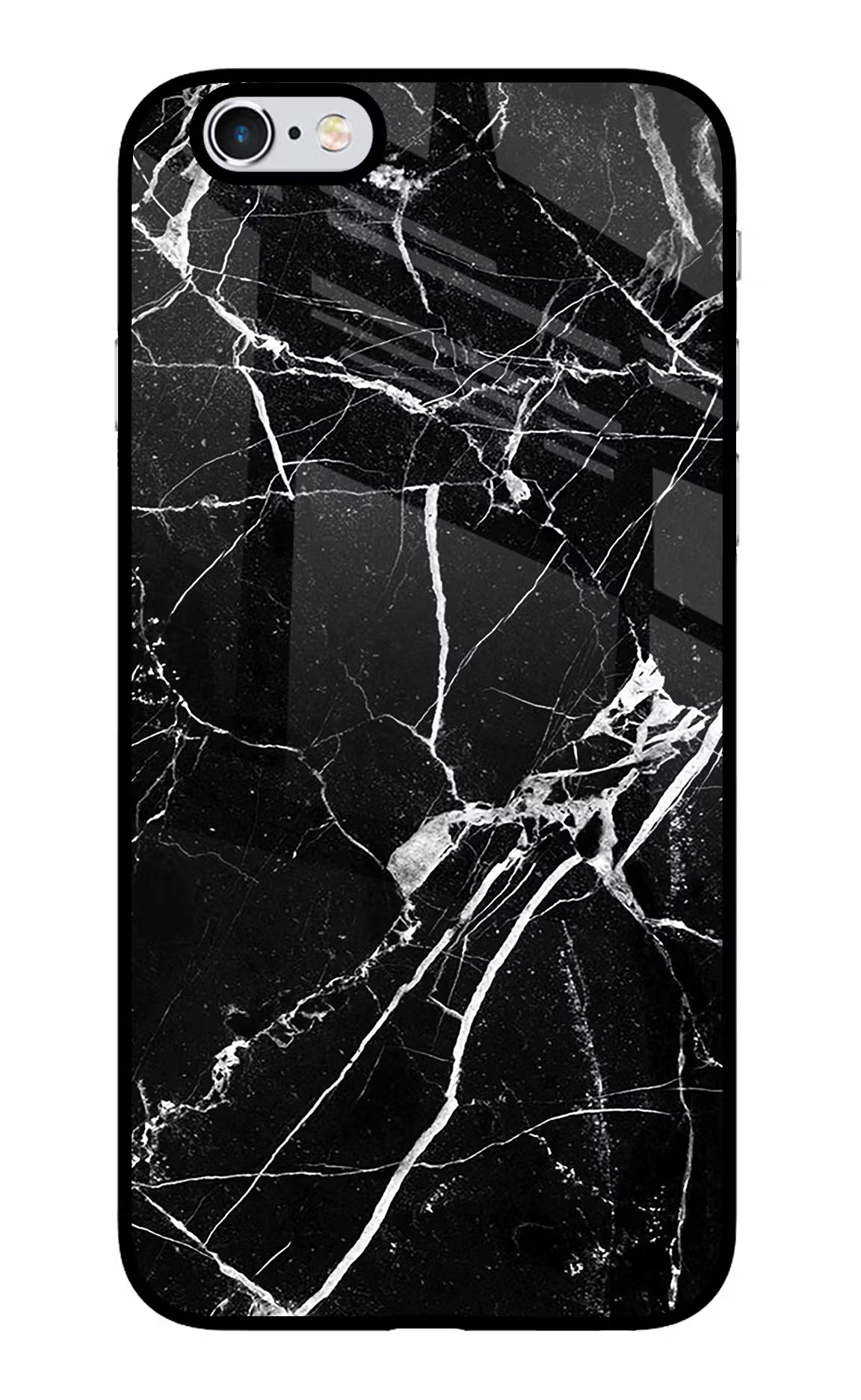 Black Marble Pattern iPhone 6 Plus/6s Plus Back Cover - Black Marble Pattern iPhone 6 Plus/6s Plus Glass Case Back Cover by Casekaro Black Marble Pattern iPhone 6 Plus/6s Plus Glass Case Back Cover by Casekaro