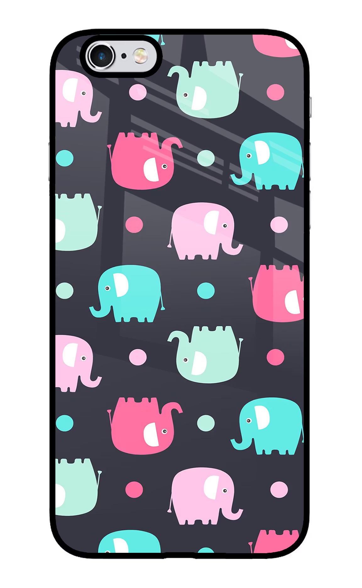 Elephants iPhone 6 Plus/6s Plus Glass Case - Elephants iPhone 6 Plus/6s Plus Glass Case Elephants iPhone 6 Plus/6s Plus Glass Case