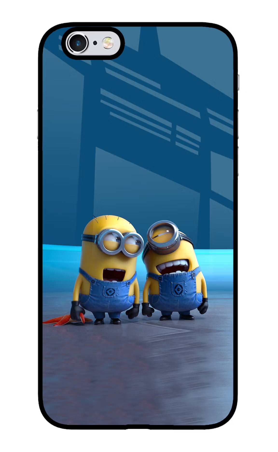 Minion Laughing iPhone 6 Plus/6s Plus Back Cover - Minion Laughing iPhone 6 Plus/6s Plus Glass Case Back Cover by Casekaro Minion Laughing iPhone 6 Plus/6s Plus Glass Case Back Cover by Casekaro