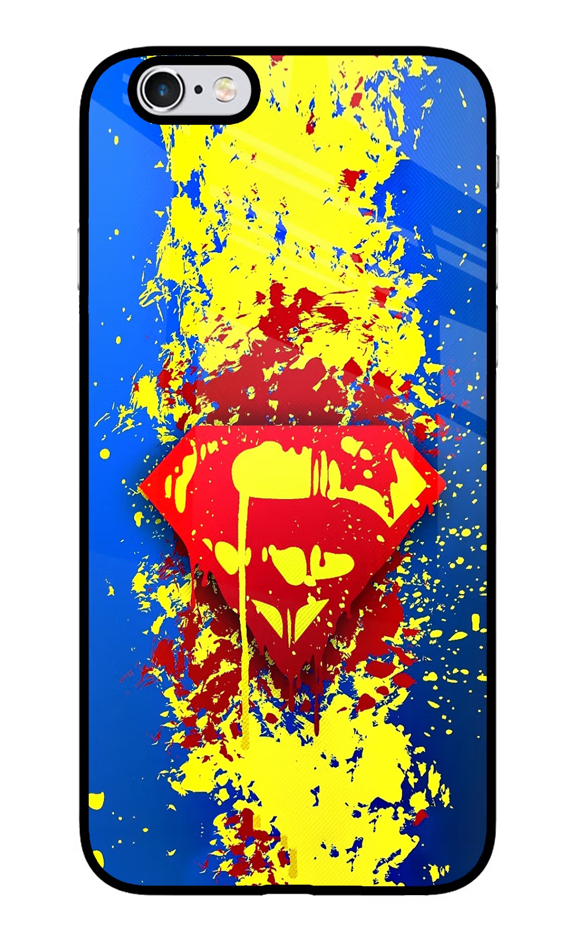 Superman logo iPhone 6 Plus/6s Plus Back Cover - Superman logo iPhone 6 Plus/6s Plus Glass Case Back Cover by Casekaro Superman logo iPhone 6 Plus/6s Plus Glass Case Back Cover by Casekaro