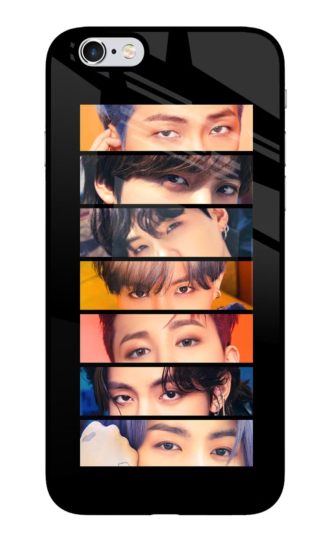 BTS Eyes iPhone 6 Plus/6s Plus Back Cover - BTS Eyes iPhone 6 Plus/6s Plus Glass Case Back Cover by Casekaro BTS Eyes iPhone 6 Plus/6s Plus Glass Case Back Cover by Casekaro
