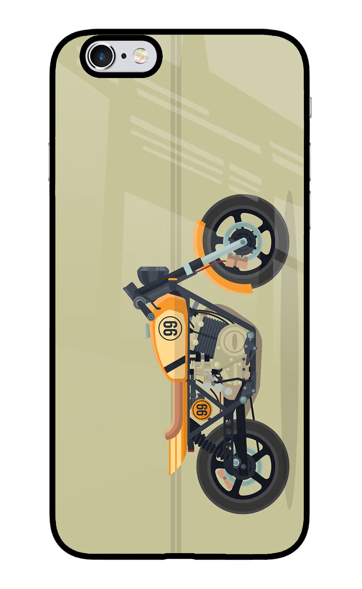Vertical Speedster iPhone 6 Plus/6s Plus Back Cover - Vertical Speedster iPhone 6 Plus/6s Plus Glass Case Back Cover by Casekaro Vertical Speedster iPhone 6 Plus/6s Plus Glass Case Back Cover by Casekaro