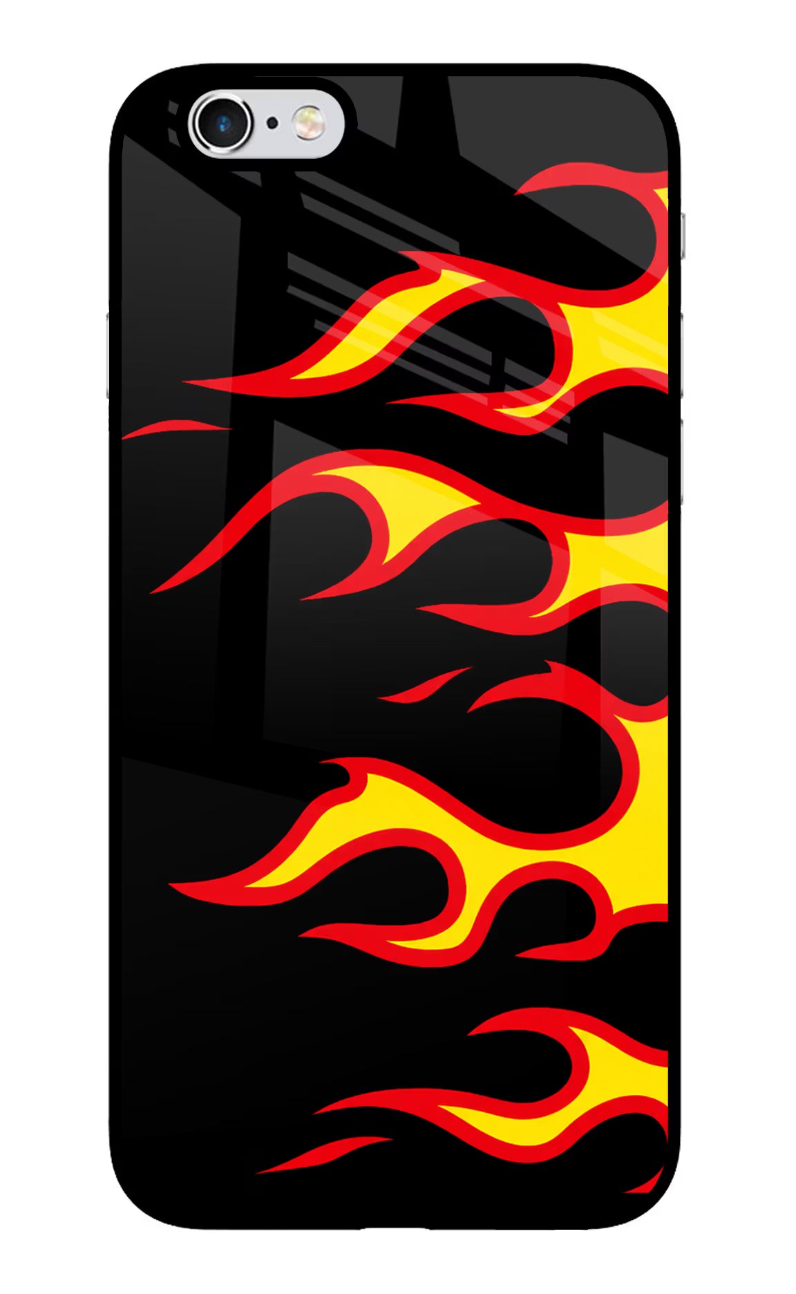 Side Sweep Flames iPhone 6 Plus/6s Plus Back Cover - Side Sweep Flames iPhone 6 Plus/6s Plus Glass Case Back Cover by Casekaro Side Sweep Flames iPhone 6 Plus/6s Plus Glass Case Back Cover by Casekaro