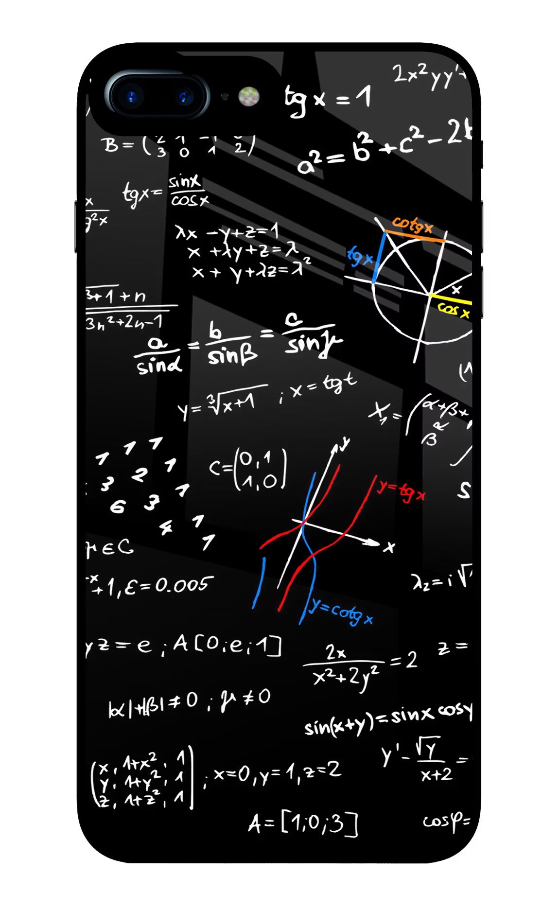 Mathematics Formula iPhone 7 Plus Glass Case - Mathematics Formula iPhone 7 Plus Glass Case Mathematics Formula iPhone 7 Plus Glass Case
