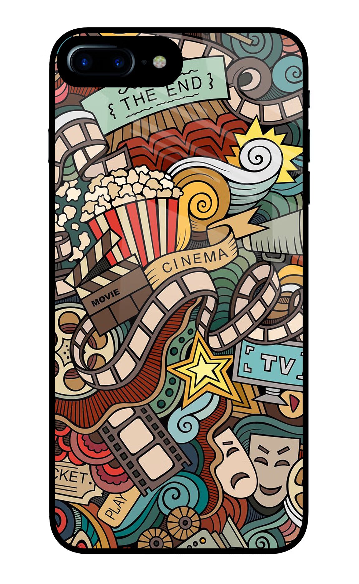 Cinema Abstract iPhone 7 Plus Glass Case - Cinema Abstract iPhone 7 Plus Glass Case Cinema Abstract iPhone 7 Plus Glass Case
