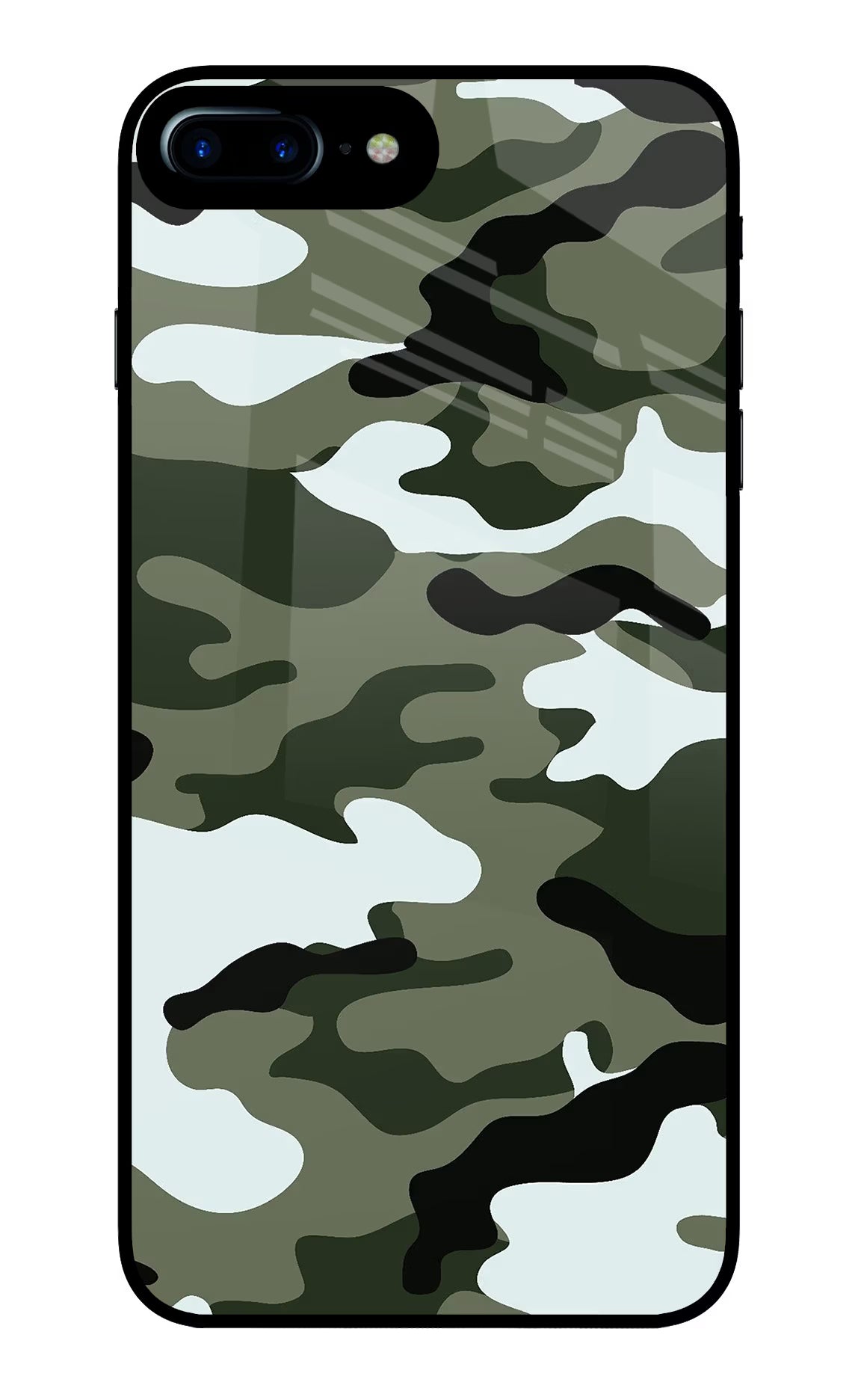 Camouflage iPhone 7 Plus Glass Case - Camouflage iPhone 7 Plus Glass Case Camouflage iPhone 7 Plus Glass Case