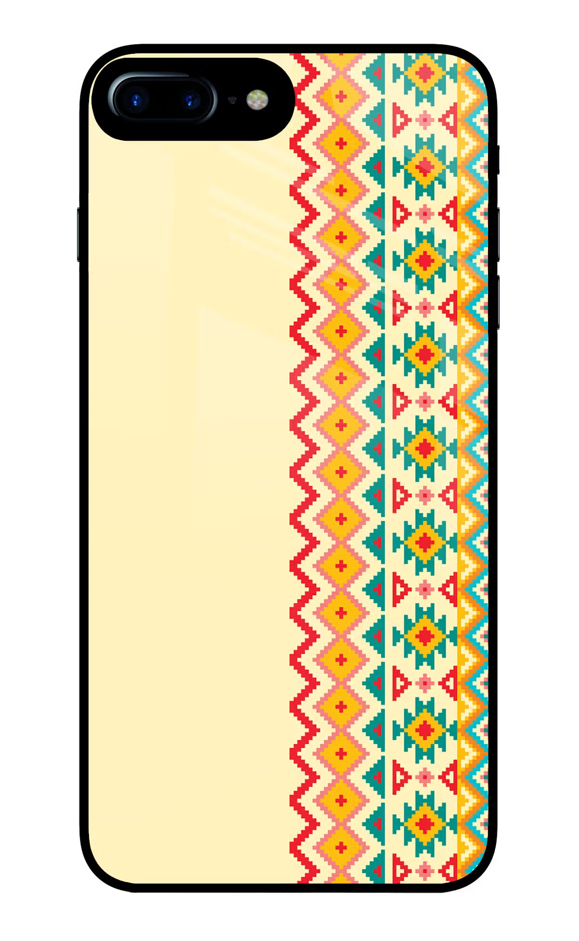Ethnic Seamless iPhone 7 Plus Glass Case - Ethnic Seamless iPhone 7 Plus Glass Case Ethnic Seamless iPhone 7 Plus Glass Case