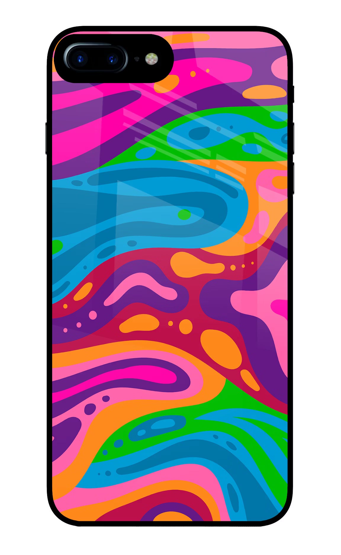 Trippy Pattern iPhone 7 Plus Glass Case - Trippy Pattern iPhone 7 Plus Glass Case Trippy Pattern iPhone 7 Plus Glass Case