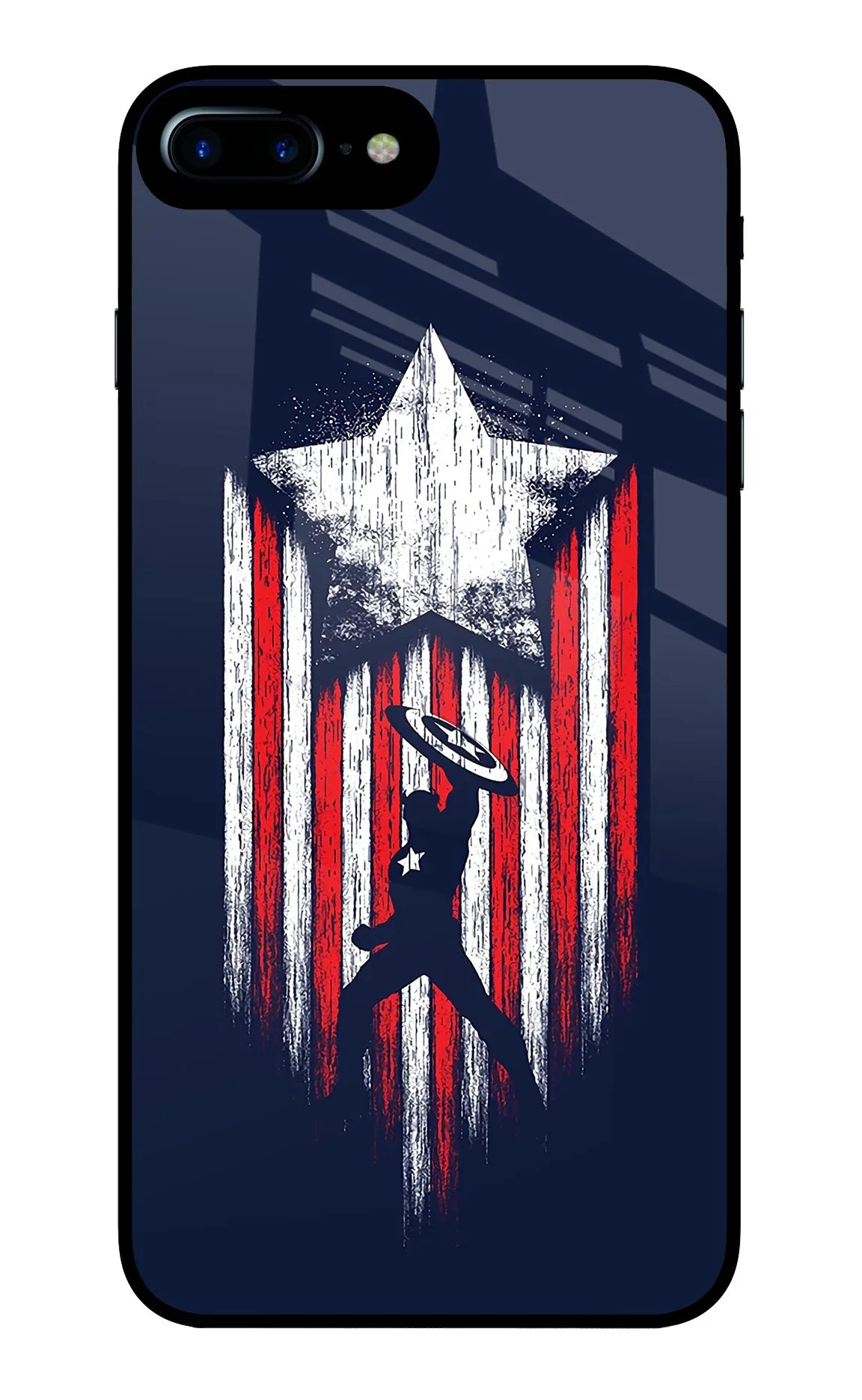 Captain America Marvel Art iPhone 7 Plus Glass Case - Captain America Marvel Art iPhone 7 Plus Glass Case Captain America Marvel Art iPhone 7 Plus Glass Case