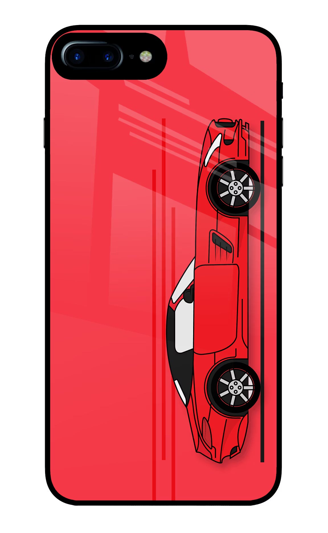 Red Velocity iPhone 7 Plus Glass Case - Red Velocity iPhone 7 Plus Glass Case Red Velocity iPhone 7 Plus Glass Case