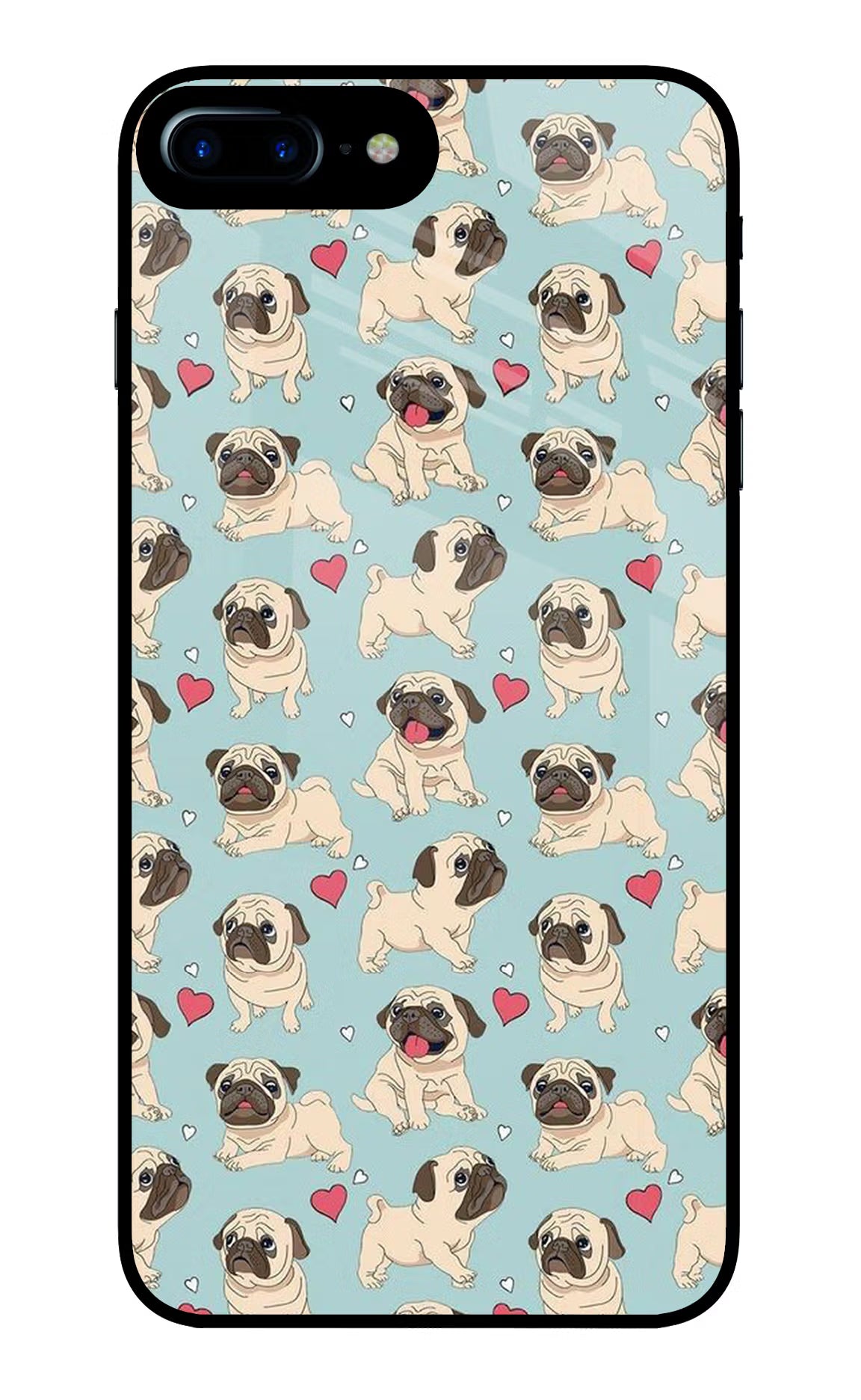 Pug Dog iPhone 8 Plus Glass Case - Pug Dog iPhone 8 Plus Glass Case Pug Dog iPhone 8 Plus Glass Case