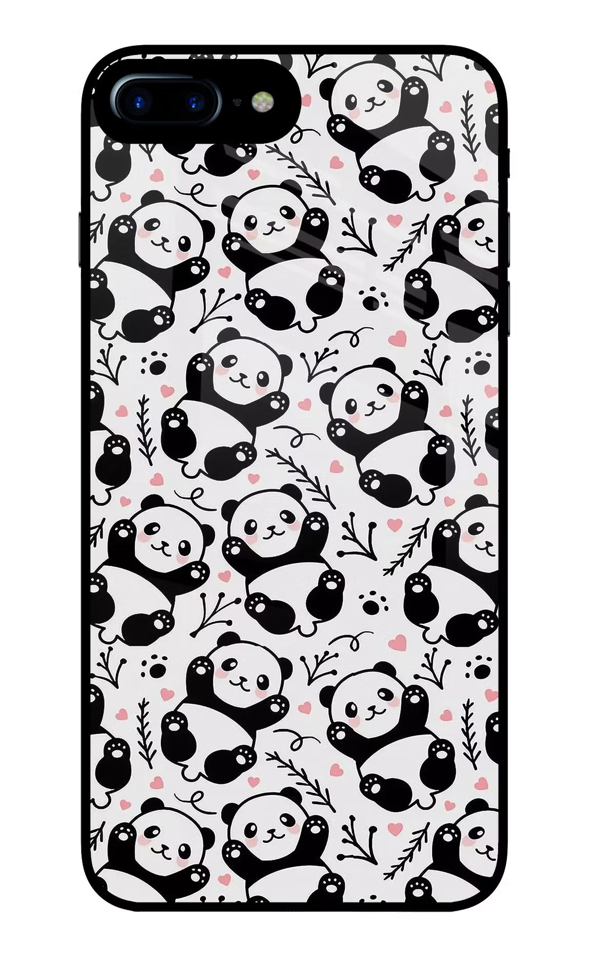 Cute Panda iPhone 8 Plus Glass Case - Cute Panda iPhone 8 Plus Glass Case Cute Panda iPhone 8 Plus Glass Case
