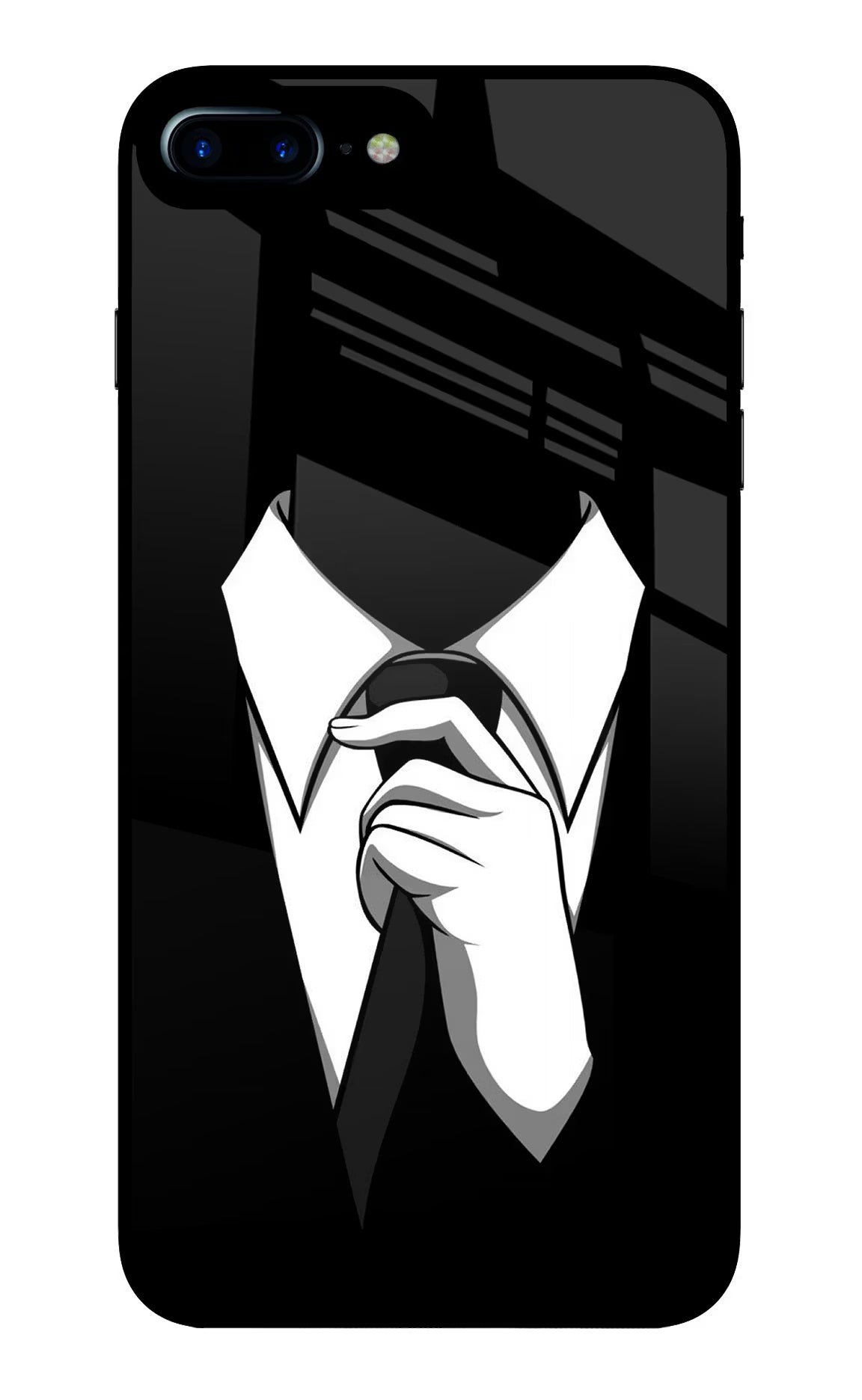 Black Tie iPhone 8 Plus Glass Case - Black Tie iPhone 8 Plus Glass Case Black Tie iPhone 8 Plus Glass Case