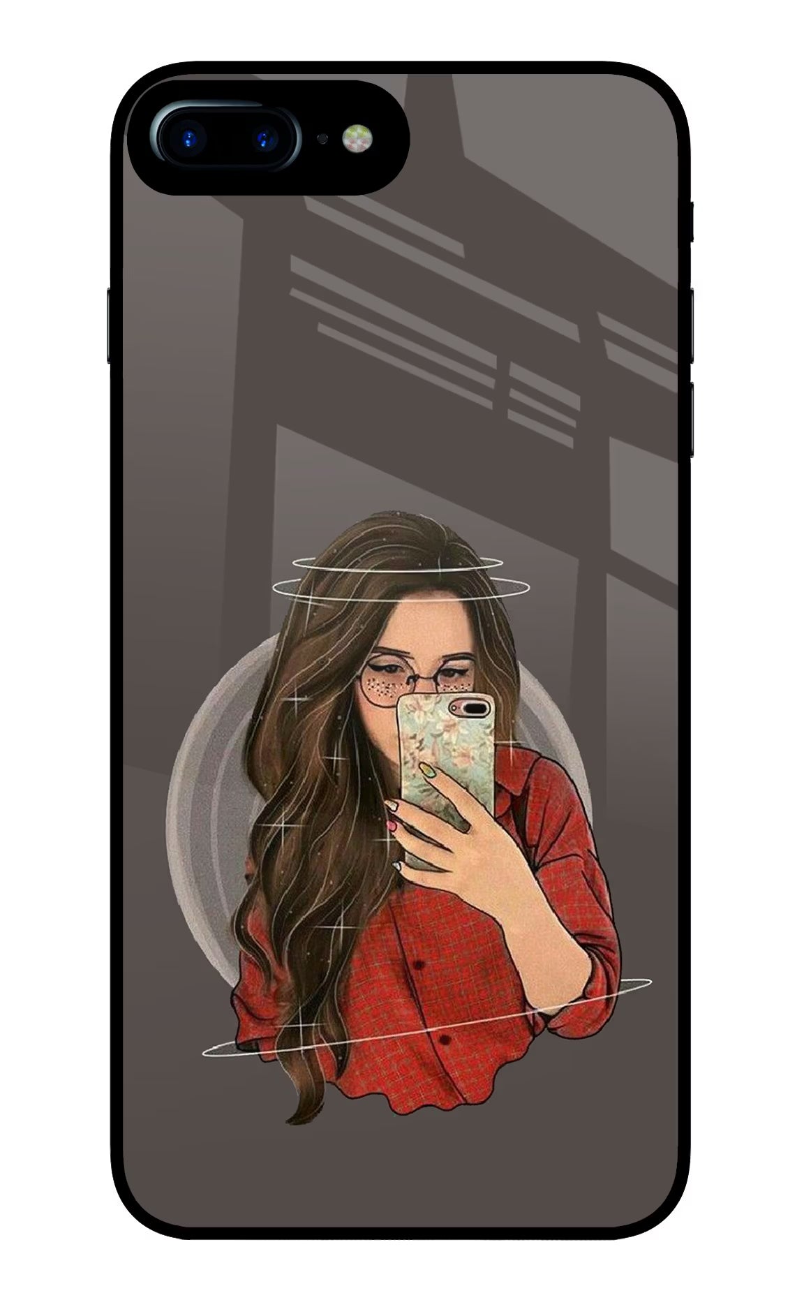 Selfie Queen iPhone 8 Plus Glass Case - Selfie Queen iPhone 8 Plus Glass Case Selfie Queen iPhone 8 Plus Glass Case